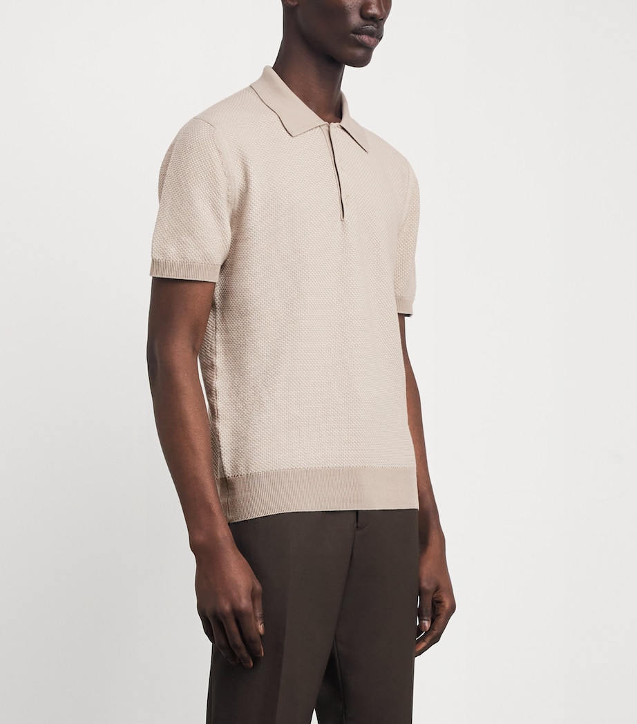 Cotton Knitted Polo Shirt 701 Image 3