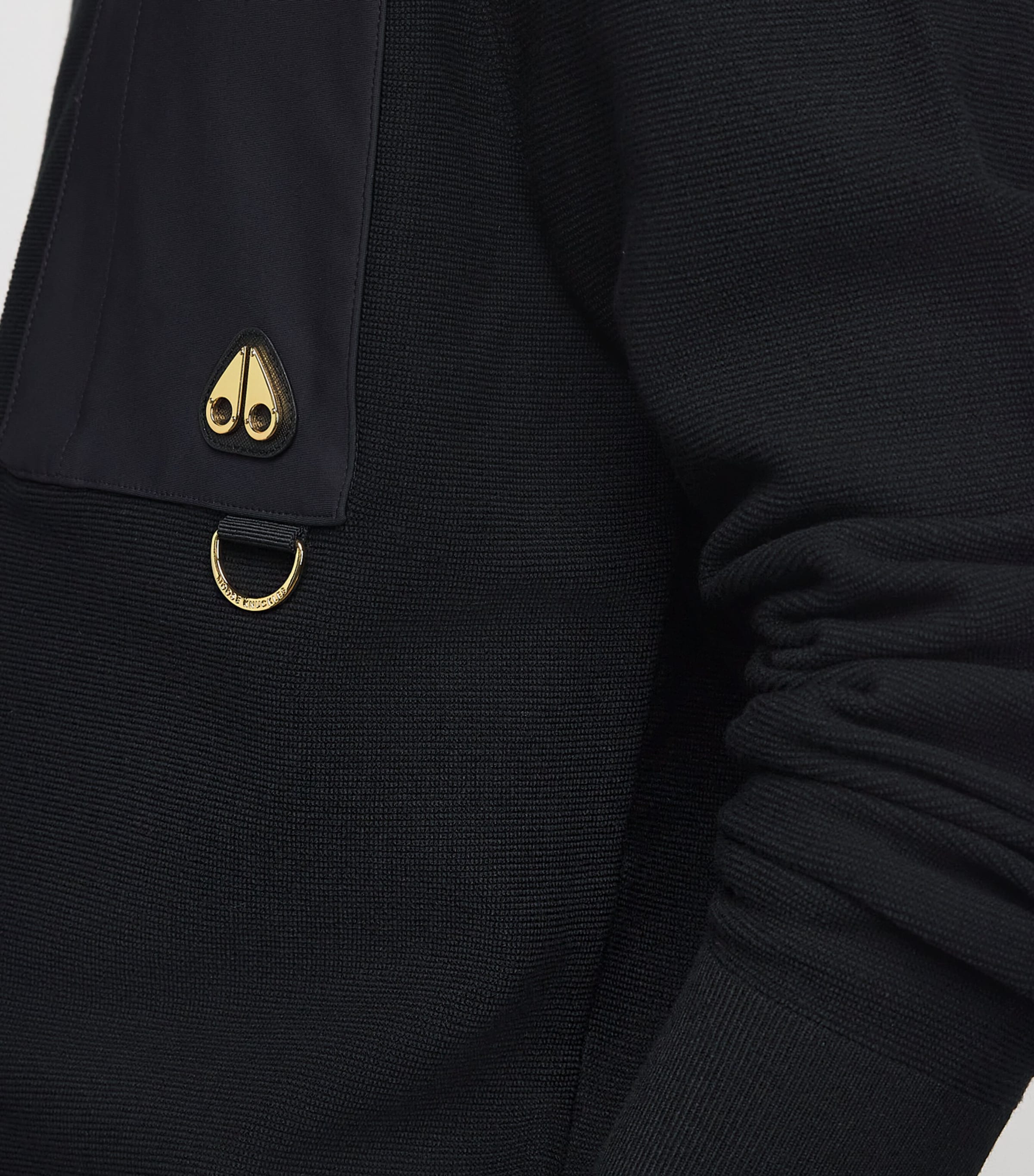Moose Knuckles Mens Gold Series Elowan Sweater Black Image 3