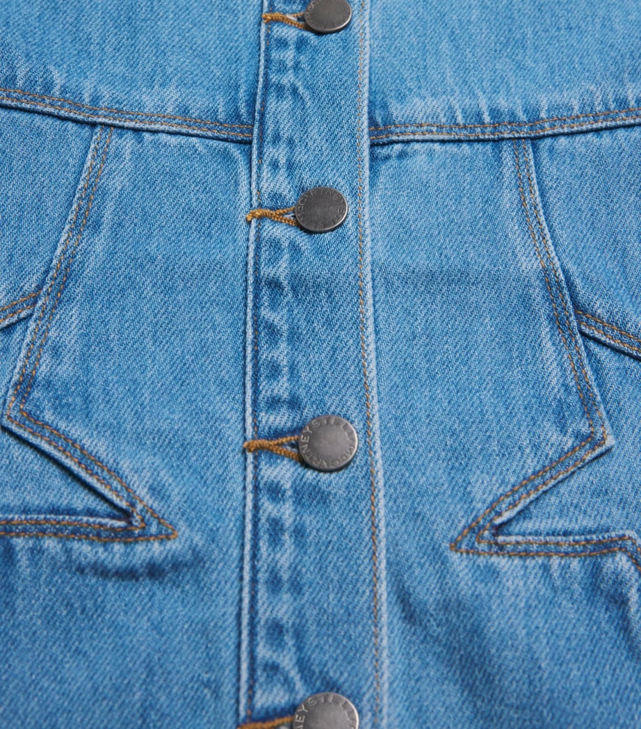 Stella McCartney Kids Denim Star Dress (3-14+ Years) Blue Image 3