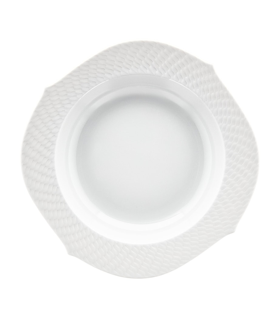 Porcelain Waves Relief Soup Plate (23.5cm) WHITE Image 1