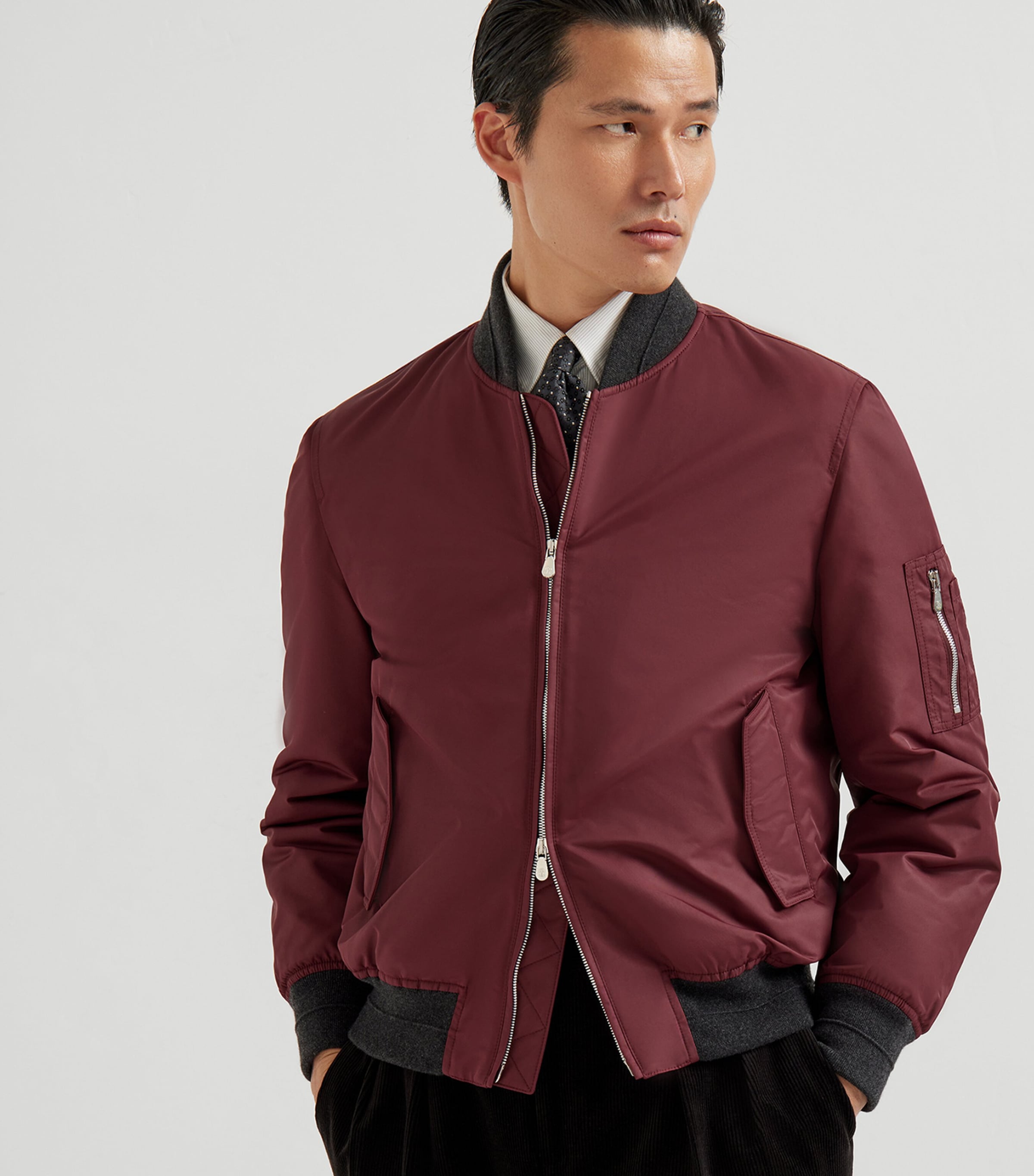 Technical Satin Bomber Jacket CML78 Image 2