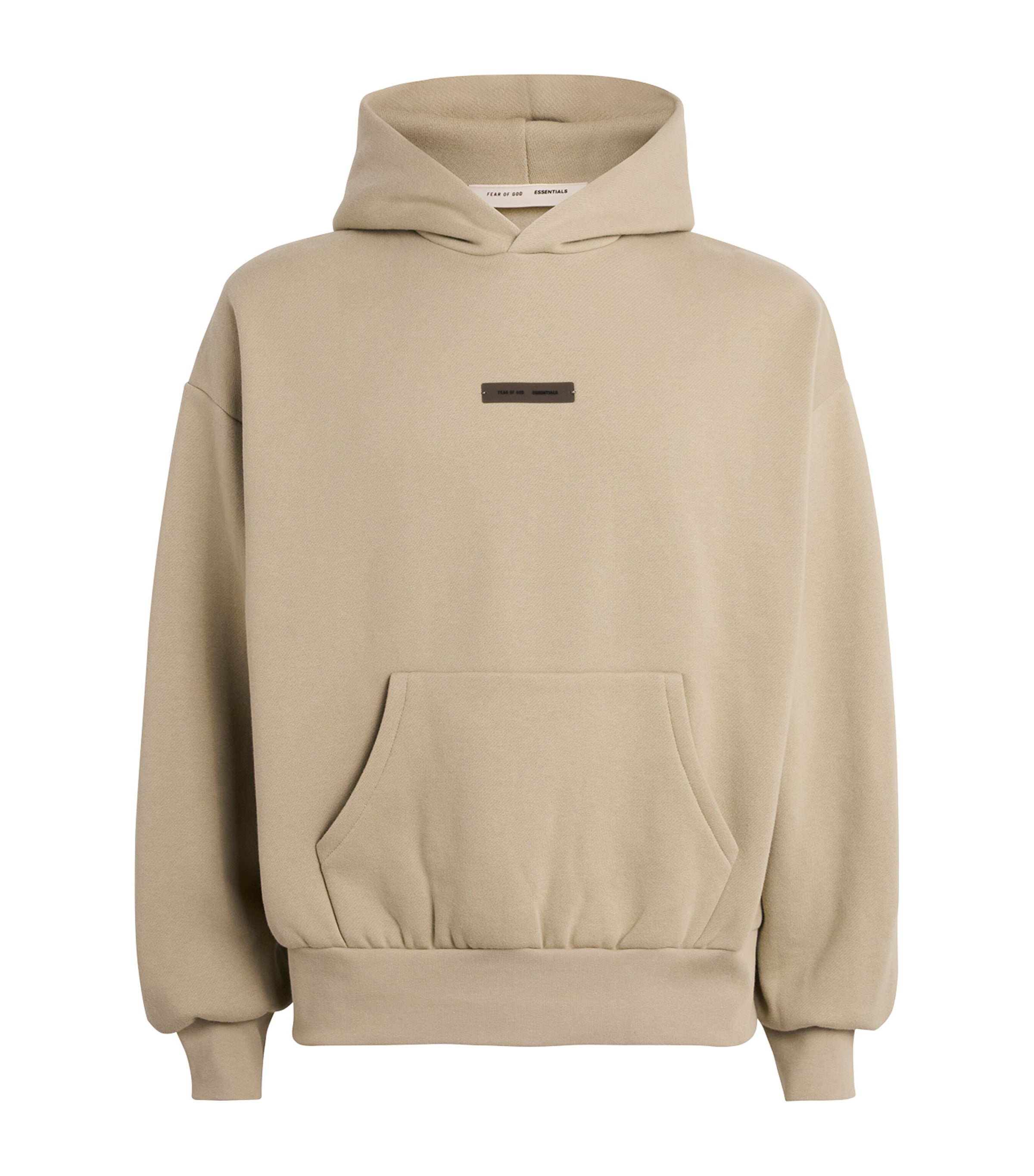 Essentials Cotton-blend Logo Hoodie In Neutral