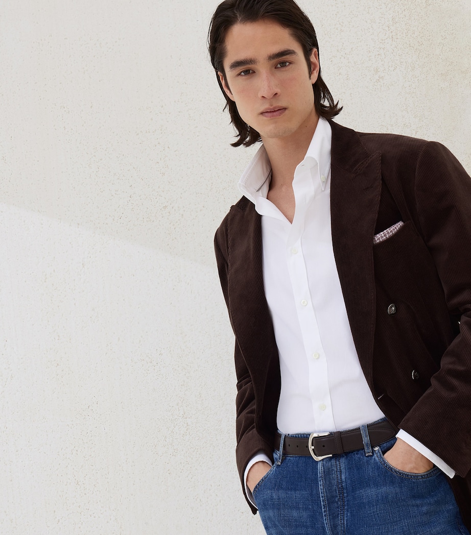 Cotton Twill Button-Down Shirt C159 Image 5