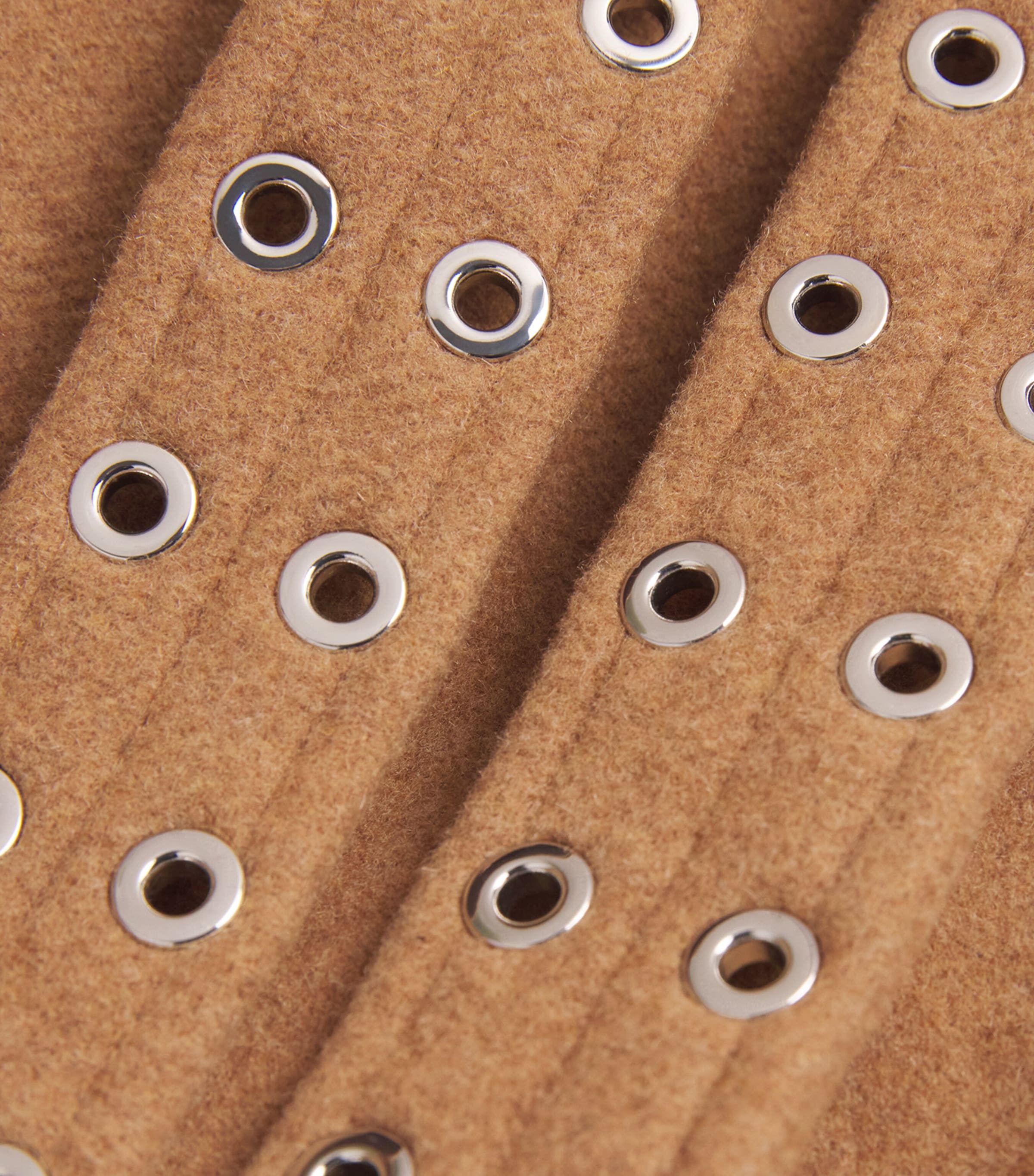 GANNI Womens Wool-Blend Belted Trench Coat Tiger's Eye Image 6