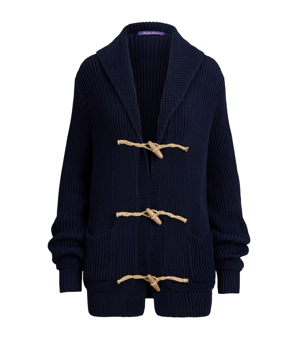 Cotton-Silk Shawl Collar Cardigan