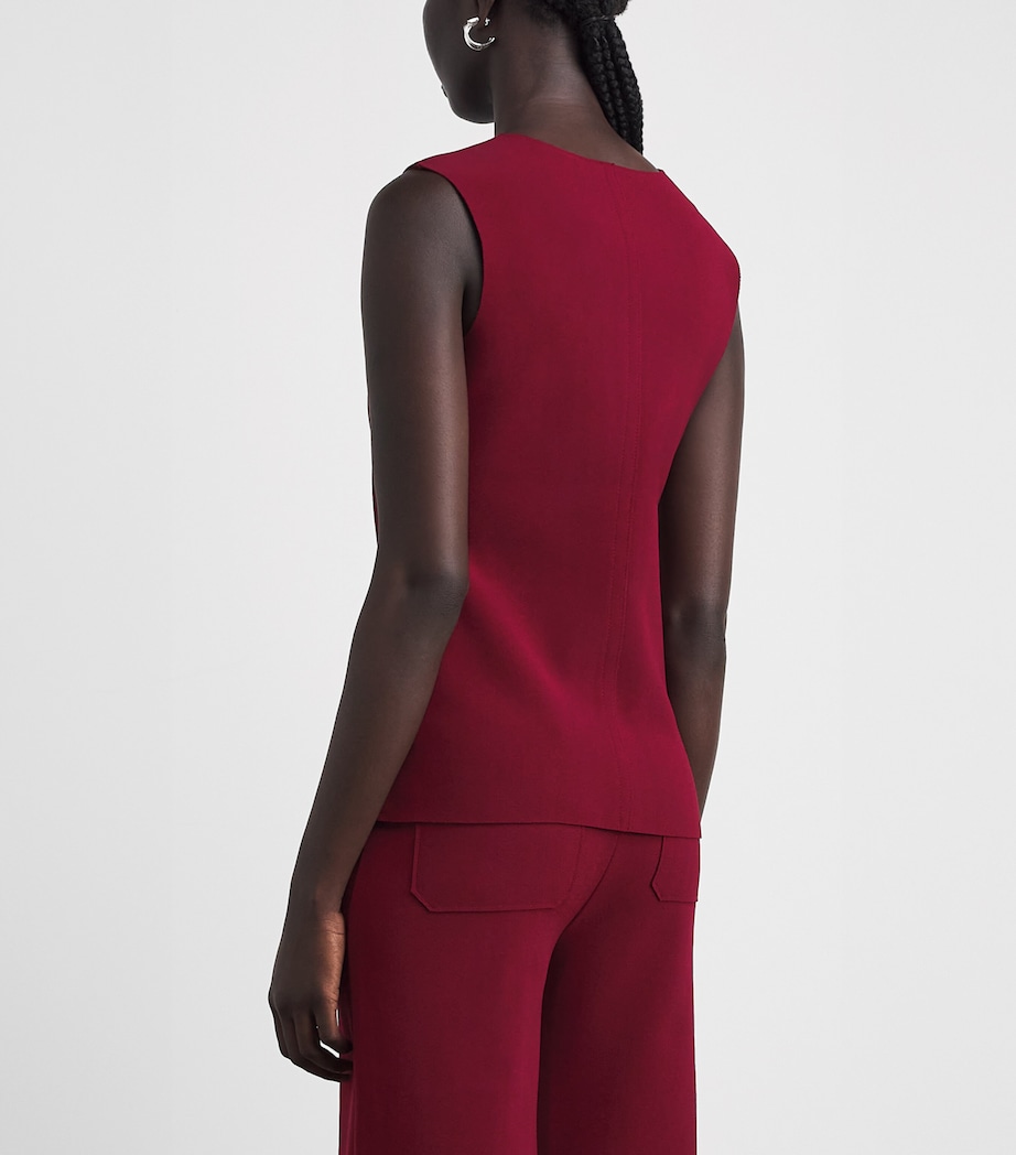 Birrot Womens Lay 3 Waistcoat Burgundy Image 5