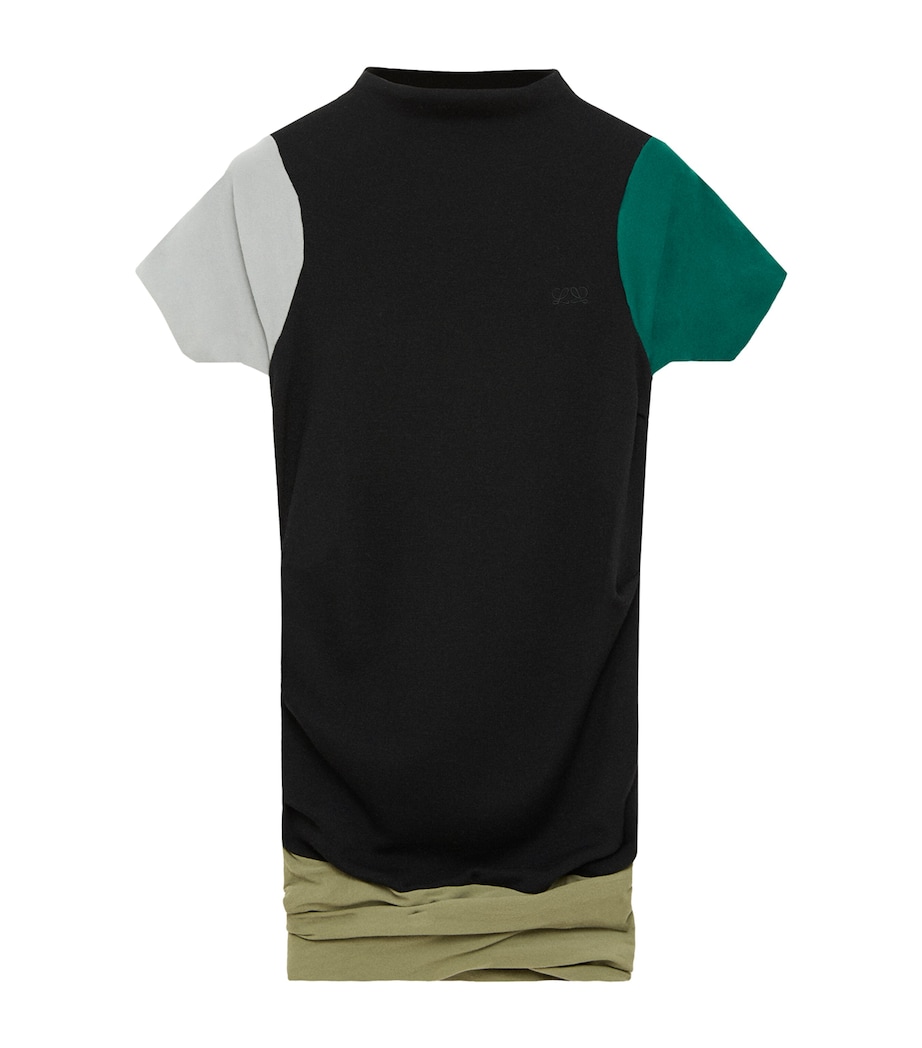 LOEWE Womens Ruche-Detail High-Neck Top Black/multicolor Image 1