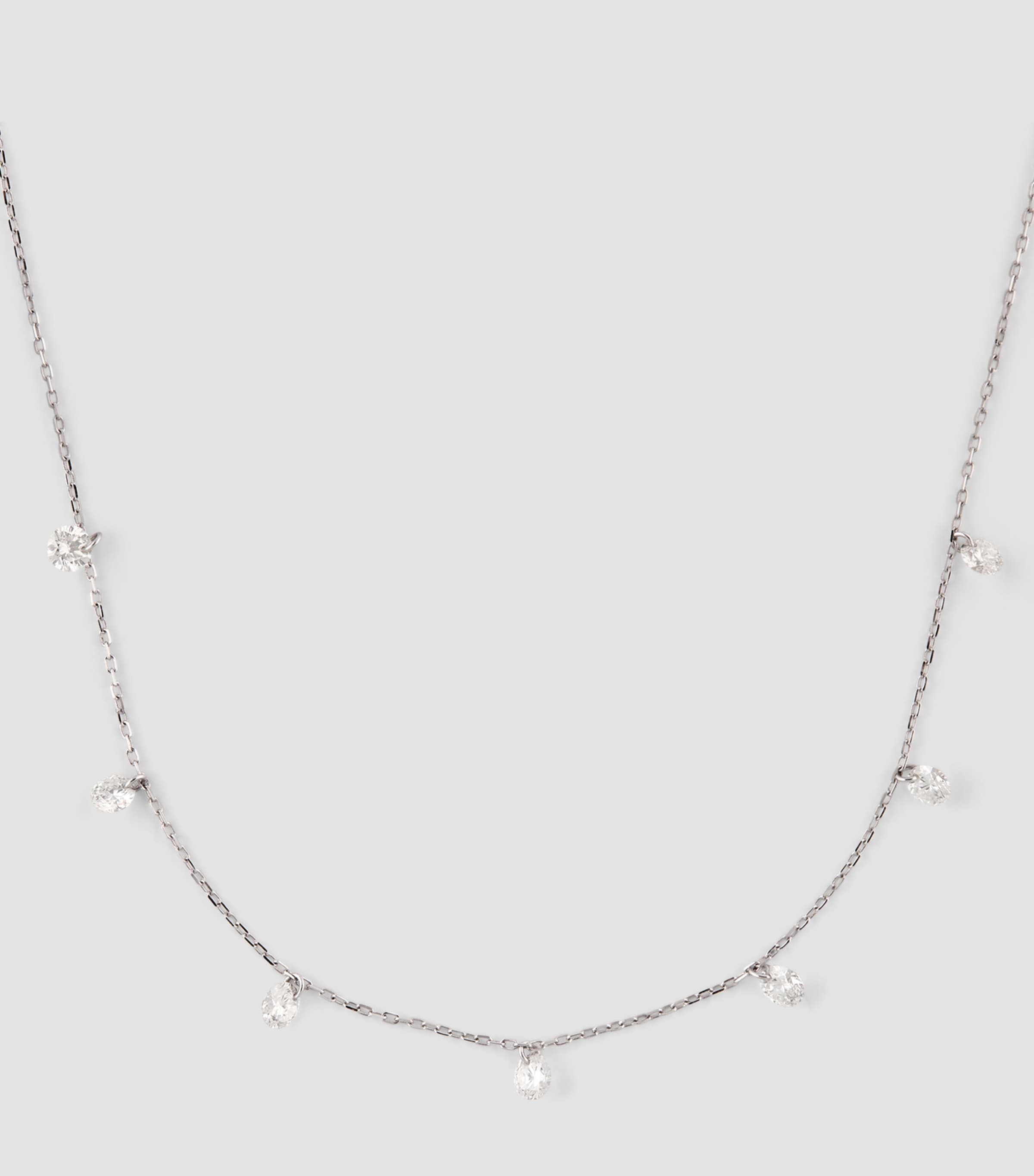 White Gold and Diamond 7-Stone Danaé Necklace WHITE GOLD Image 2