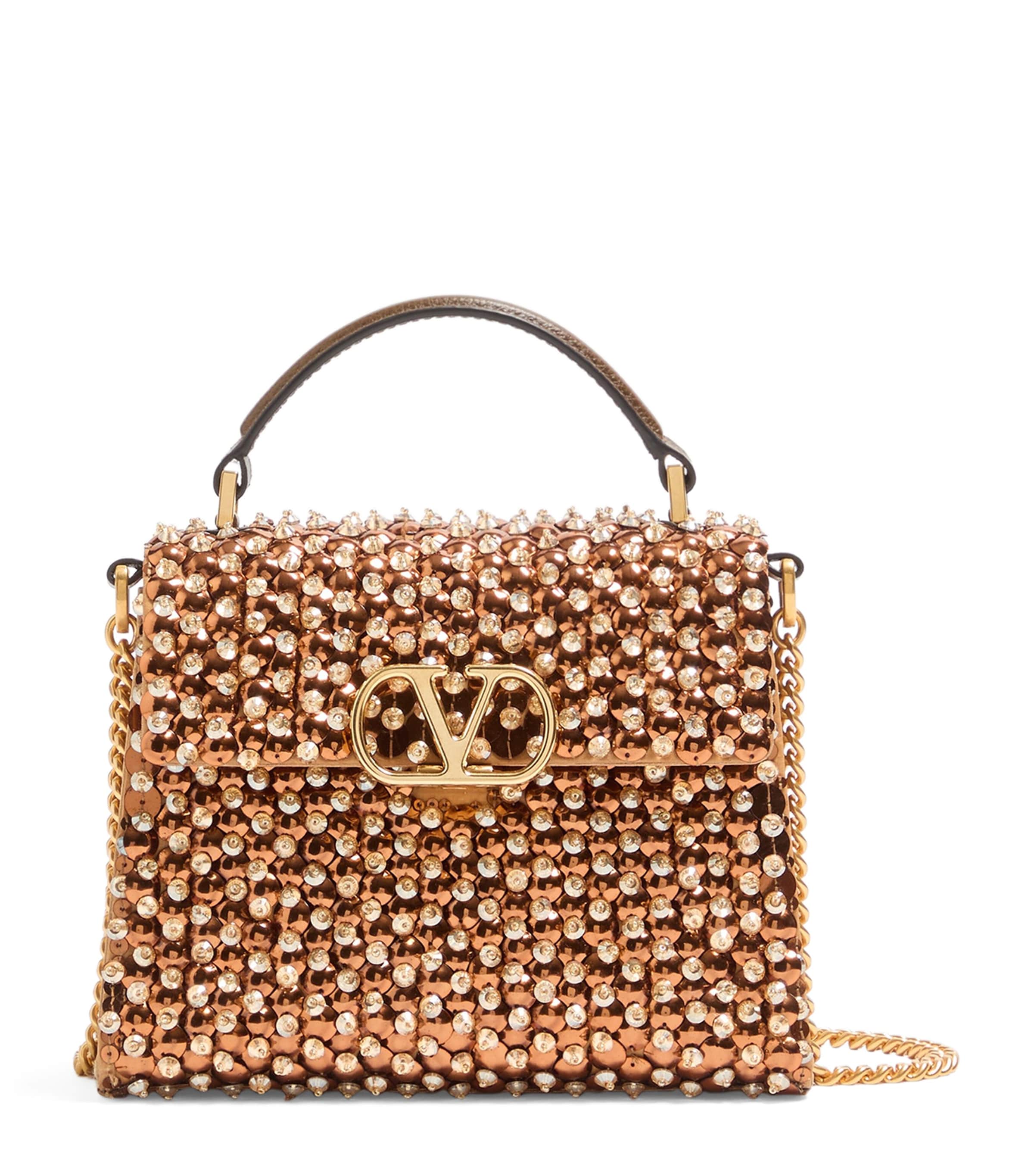 Valentino Garavani Mini Silk Embellished VSLING Top-Handle Bag Image 1