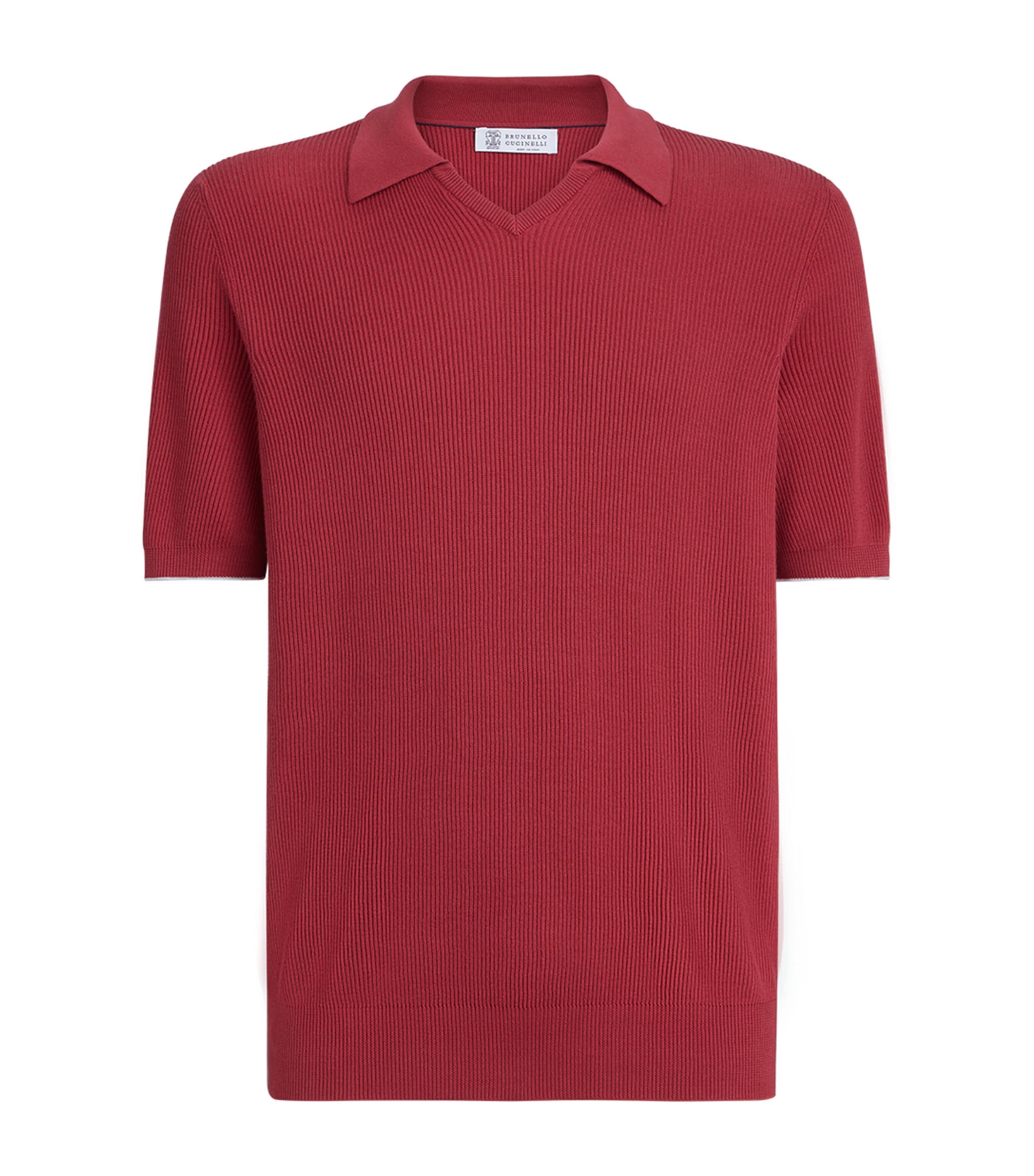 Brunello Cucinelli Mens Cotton Polo Sweater Image 1