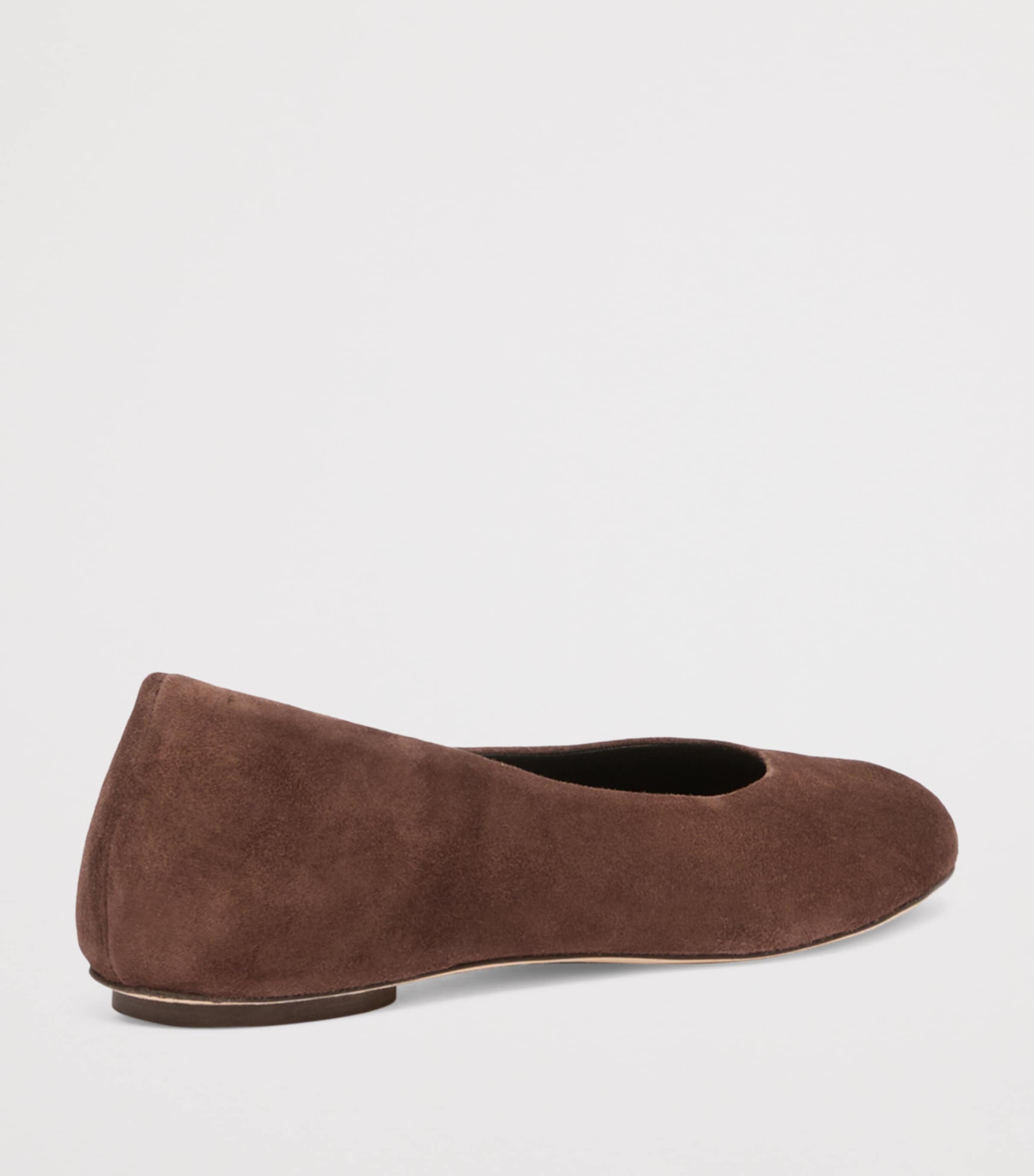 Weekend Max Mara Suede Ballet Flats Chocolate Image 3