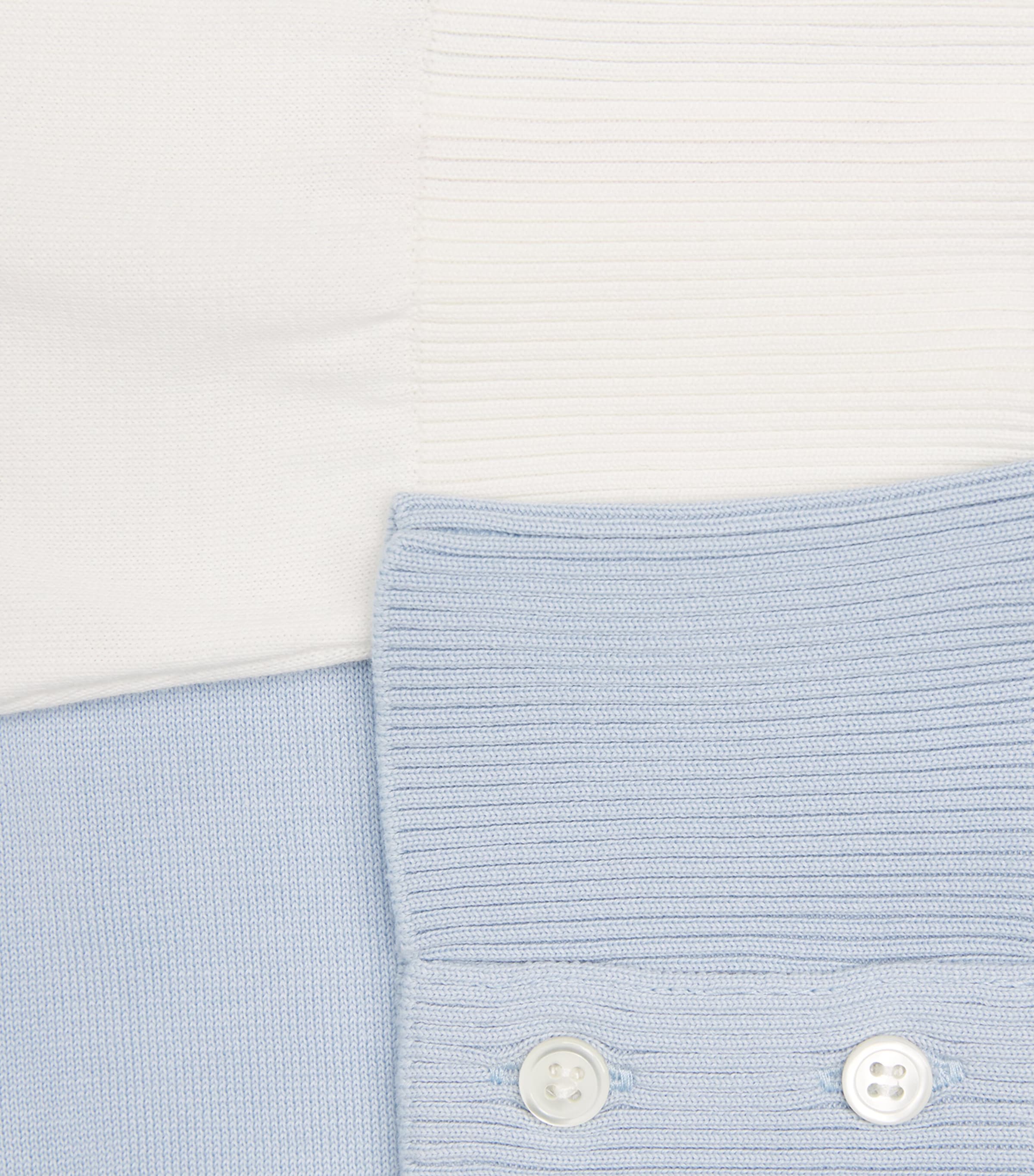 Cotton Feather Cardigan LT BLUE Image 2