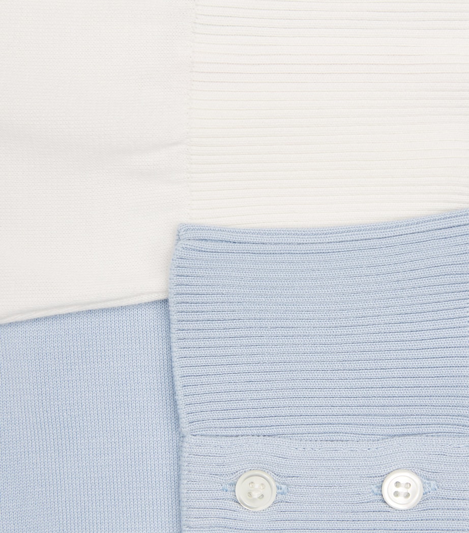 Cotton Feather Cardigan LT BLUE Image 2