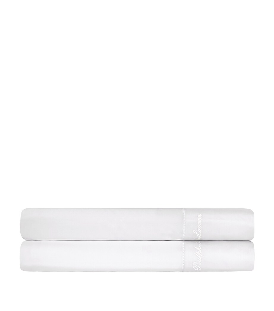 Langdon Super King Flat Sheet (240cm x 300cm) WHITE Image 2