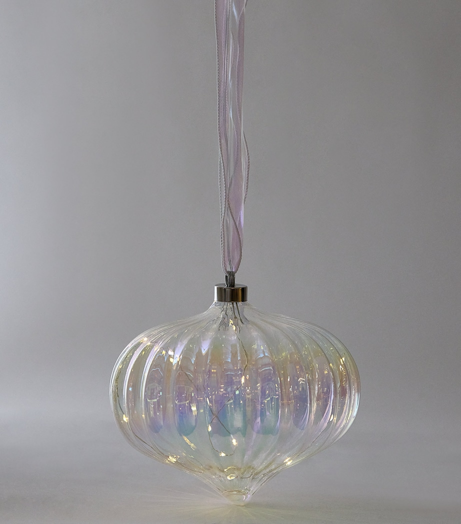 Harrods Extra Large Glass LED Bauble Iris/warm White Image 2