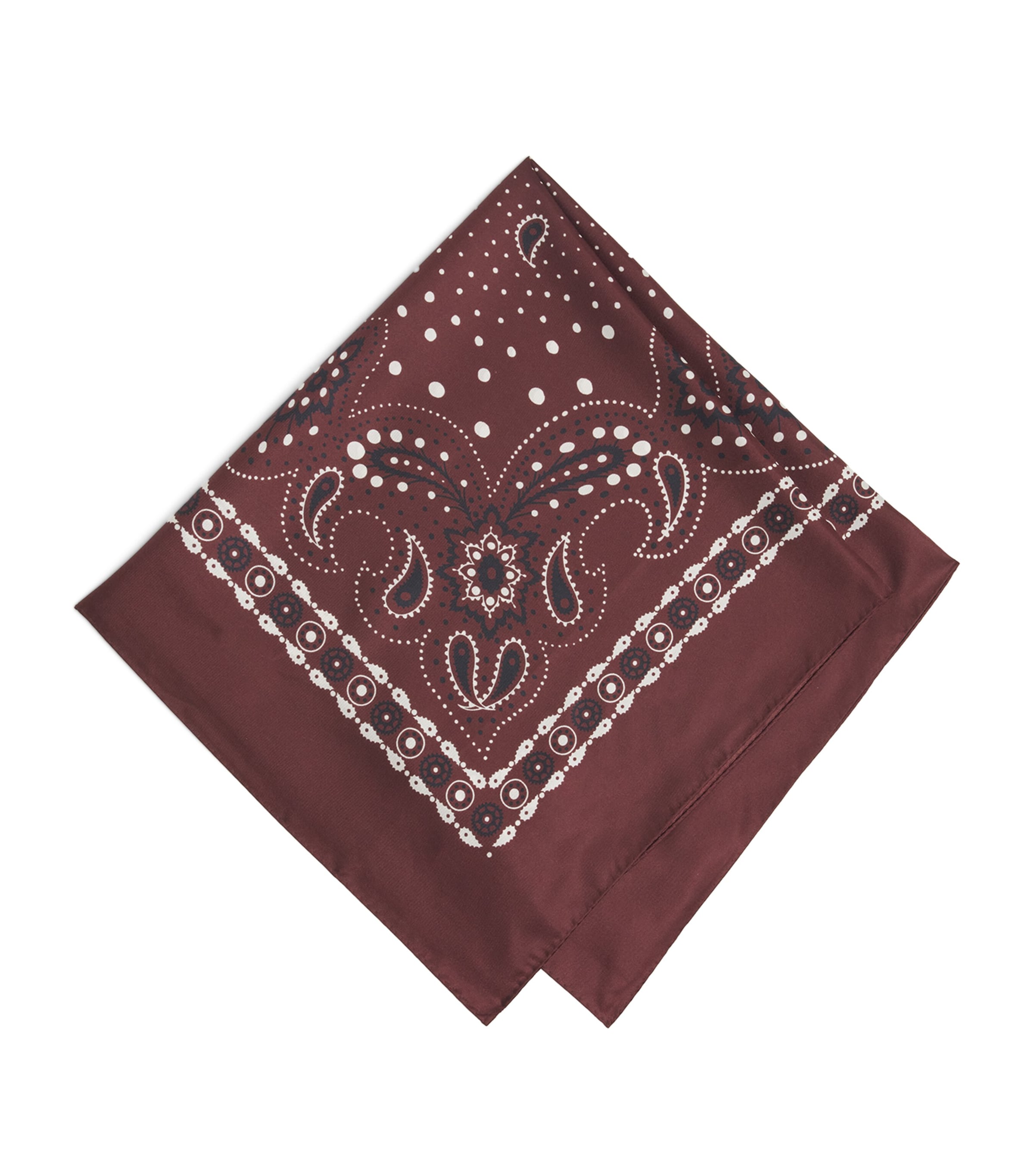 Sandro Womens Bordeaux Bandana-print Silk Scarf In Red