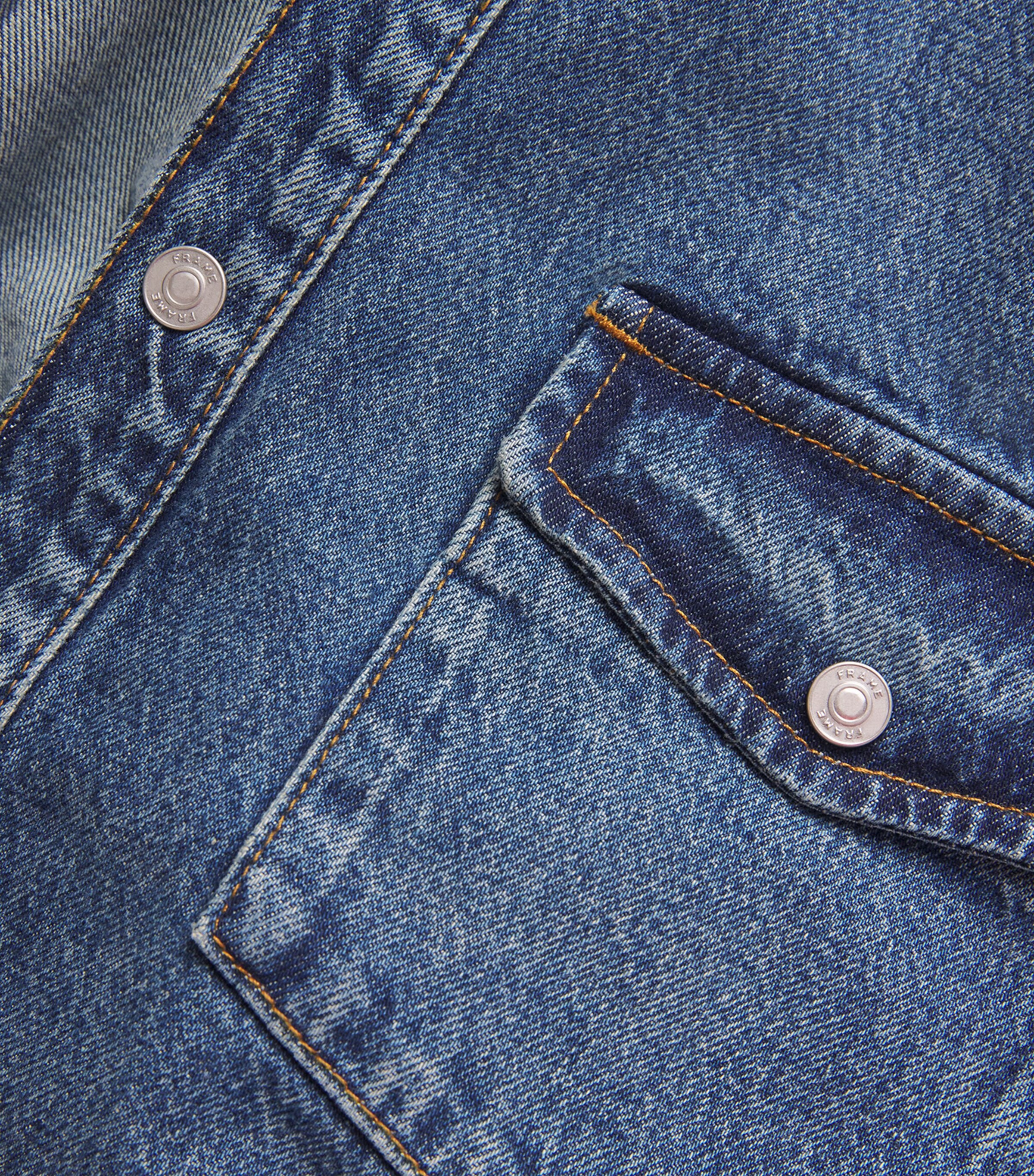FRAME Mens Denim Overshirt Briset Image 4