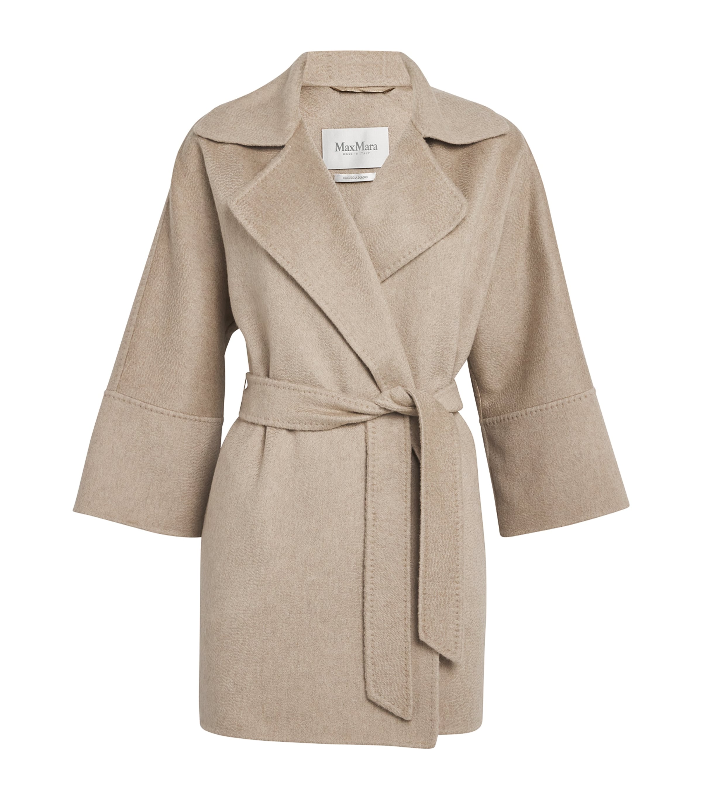 Max Mara Cashmere Short Coat In Beige