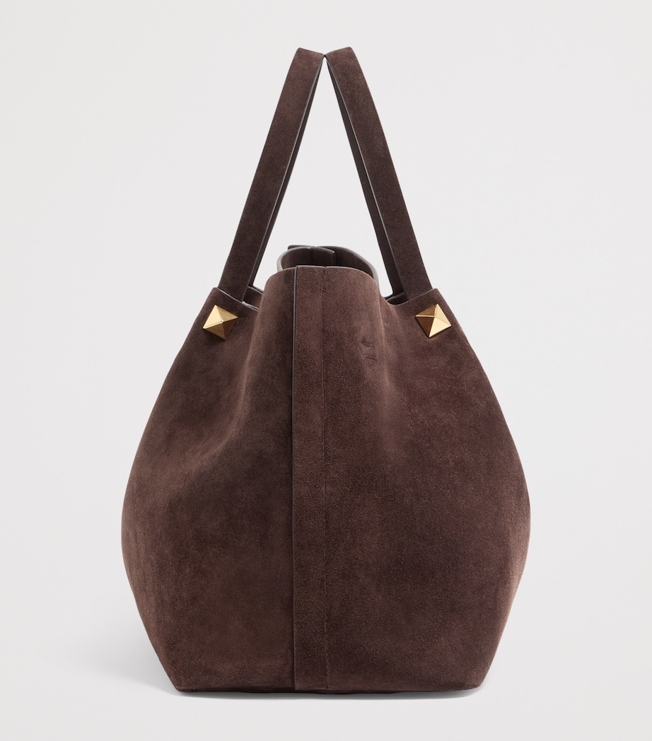 Valentino Garavani Large Suede VLogo Signature Tote Bag Image 3