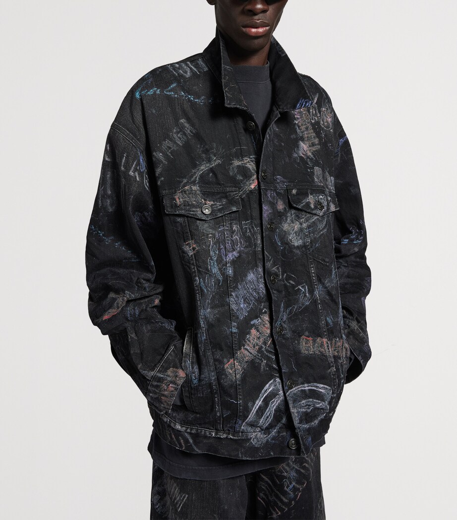 Printed Denim Jacket 1037 Image 7