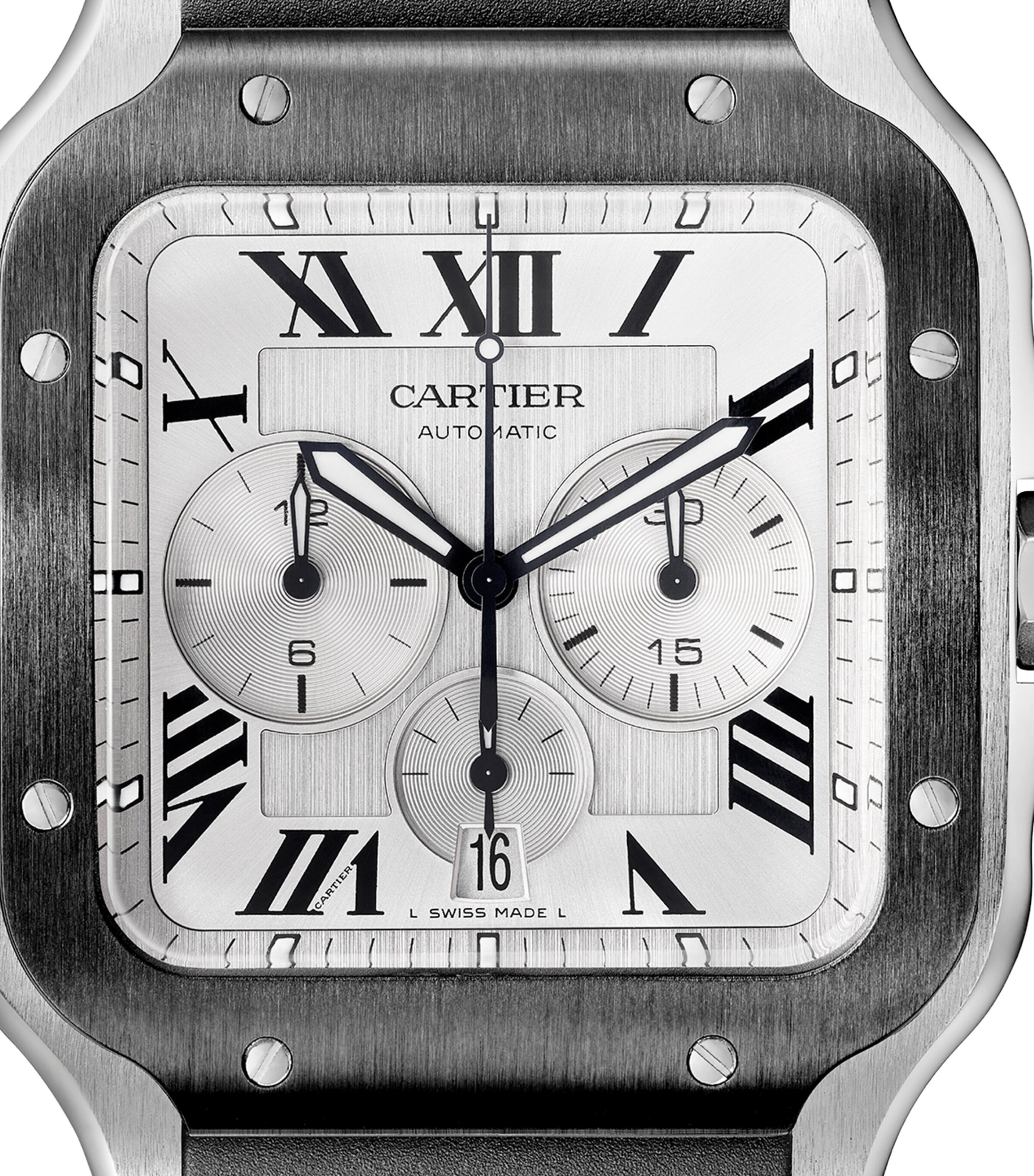 Cartier Stainless Steel Santos de Cartier Watch 43.3mm Grey Image 8