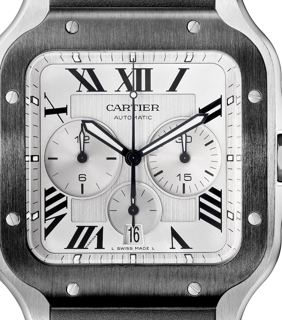 Cartier Stainless Steel Santos de Cartier Watch 43.3mm Grey Image 8