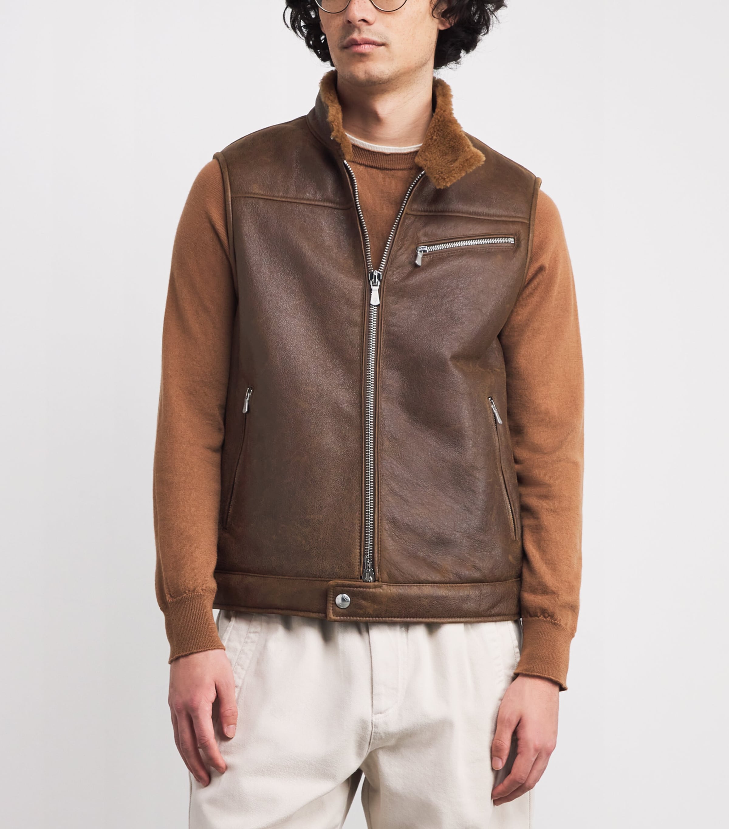 Lambskin Shearling Gilet MORO Image 3