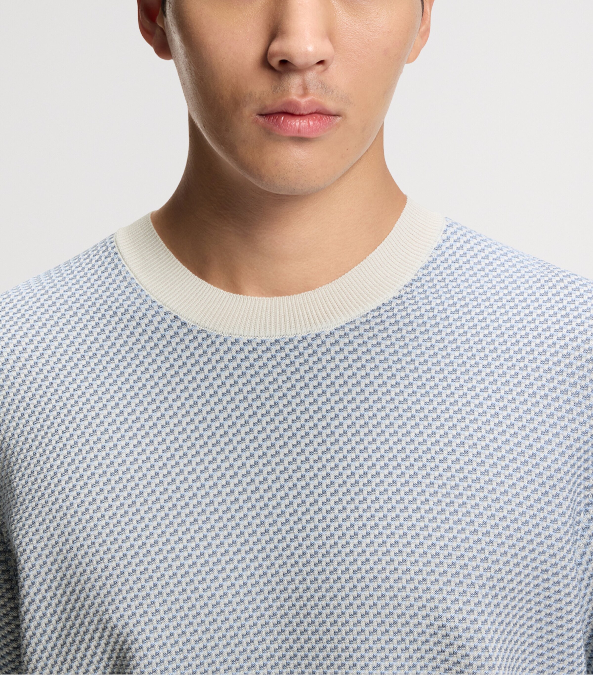 BOSS Mens Silk-Cotton Jacquard Sweater Image 5