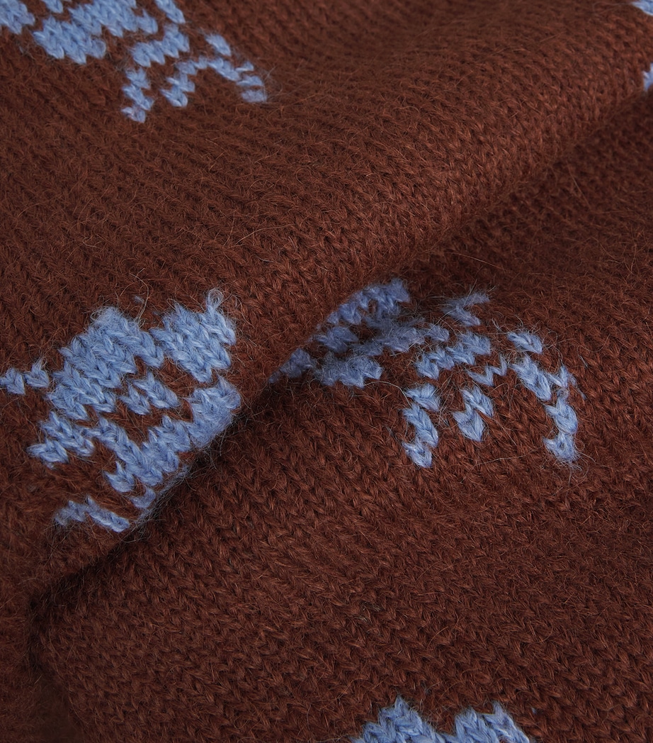 Alpaca-Blend Intarsia Floral Sweater SHORE Image 5
