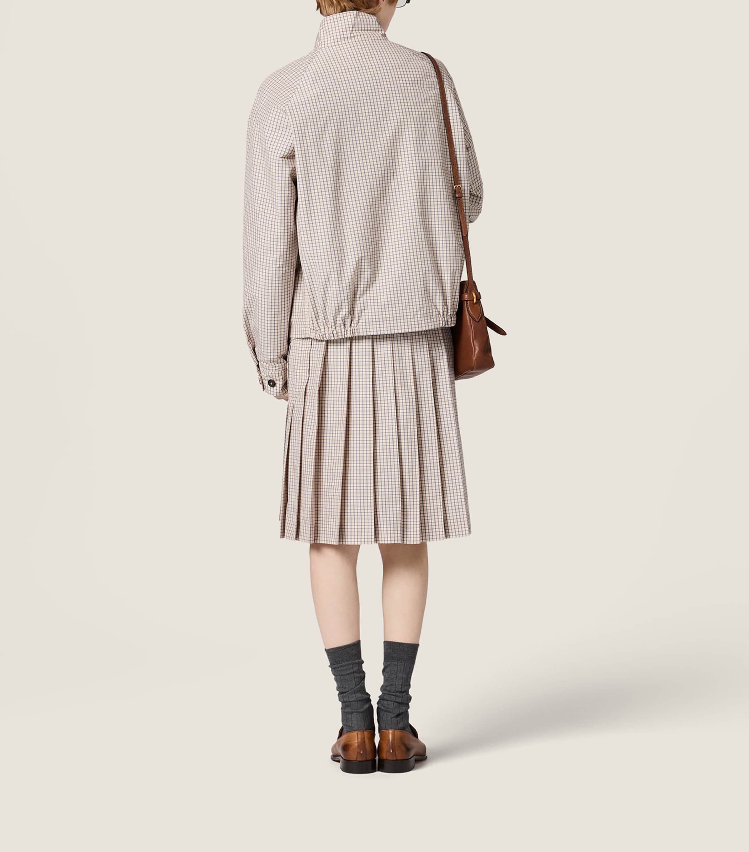 Miu Miu Womens Check Blouson Jacket Image 3
