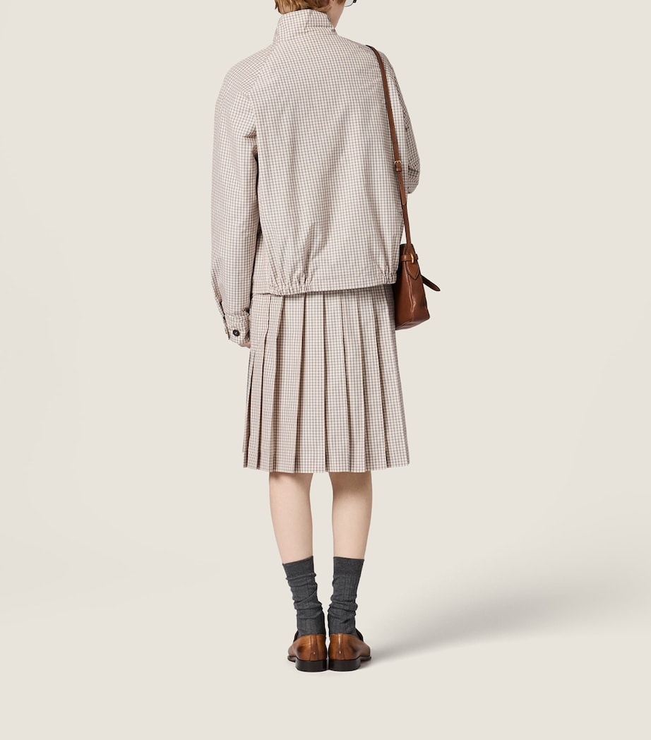 Miu Miu Womens Check Blouson Jacket Image 3