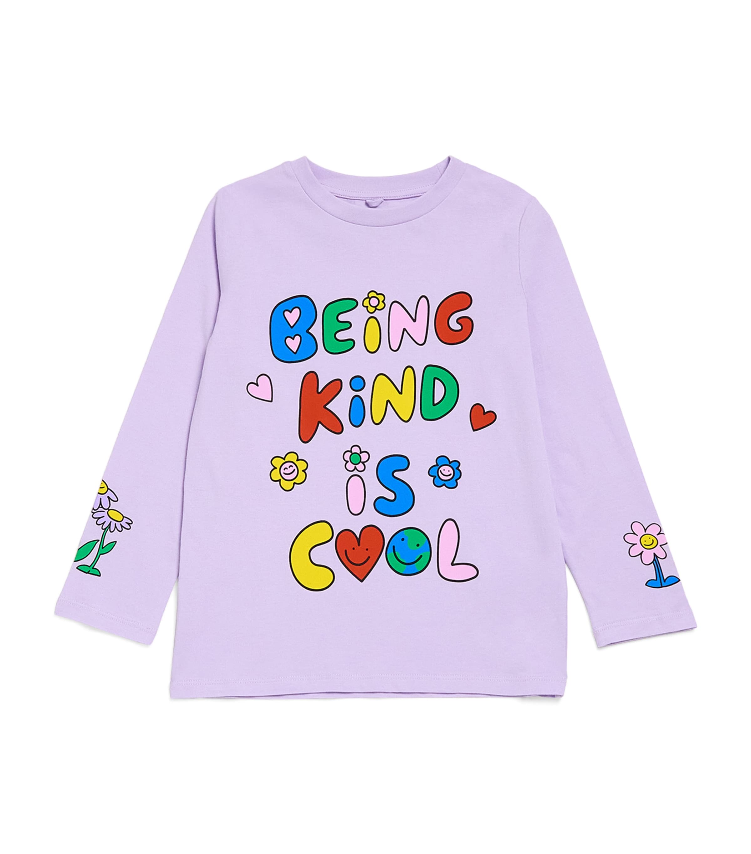 Stella Mccartney Cotton Graphic T-shirt In Purple