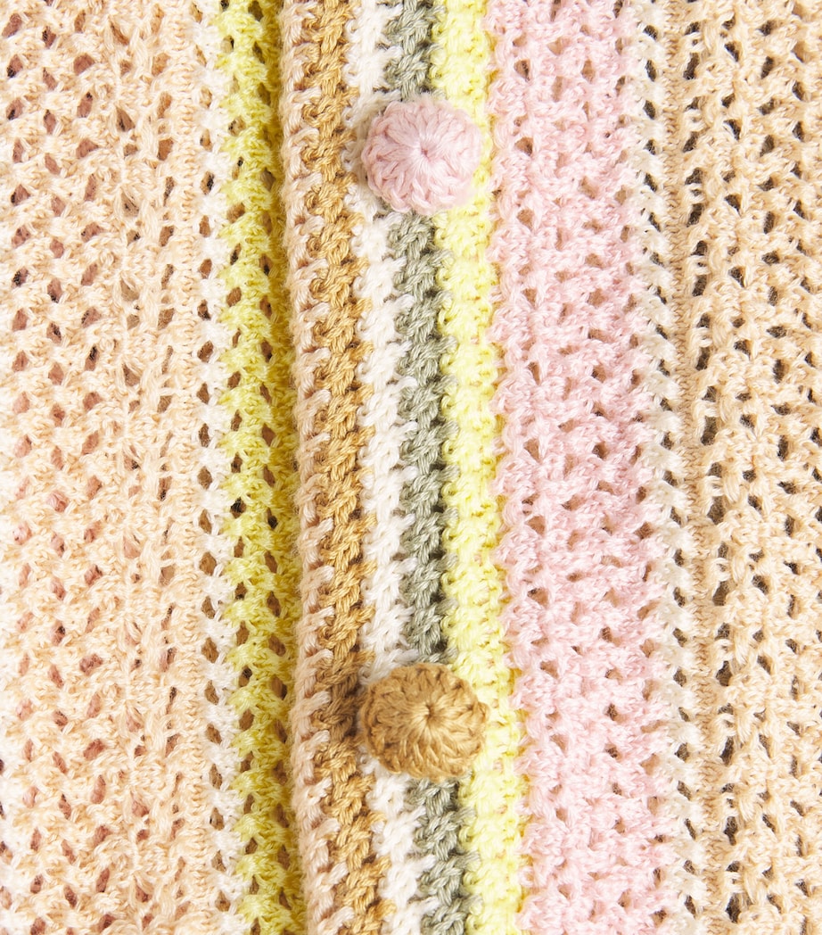 Zimmermann Womens Crochet Stripe Indra Cardigan Image 6