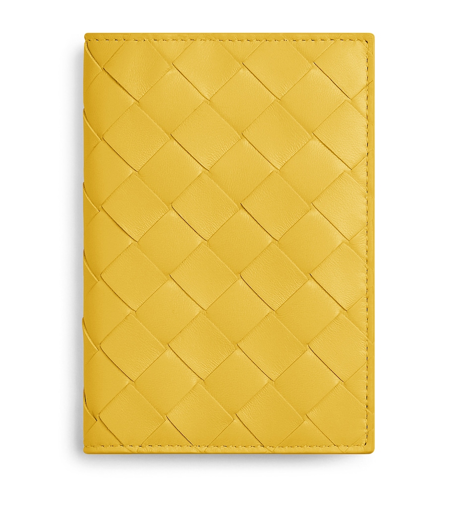 Bottega Veneta Leather Intrecciato Passport Holder Image 1