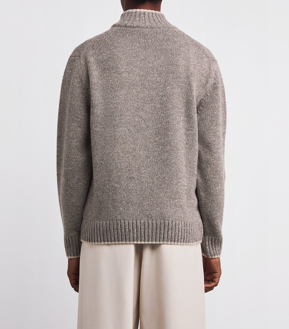 Wool-Cashmere Sweater 074 TORTORA-BEIGE Image 4