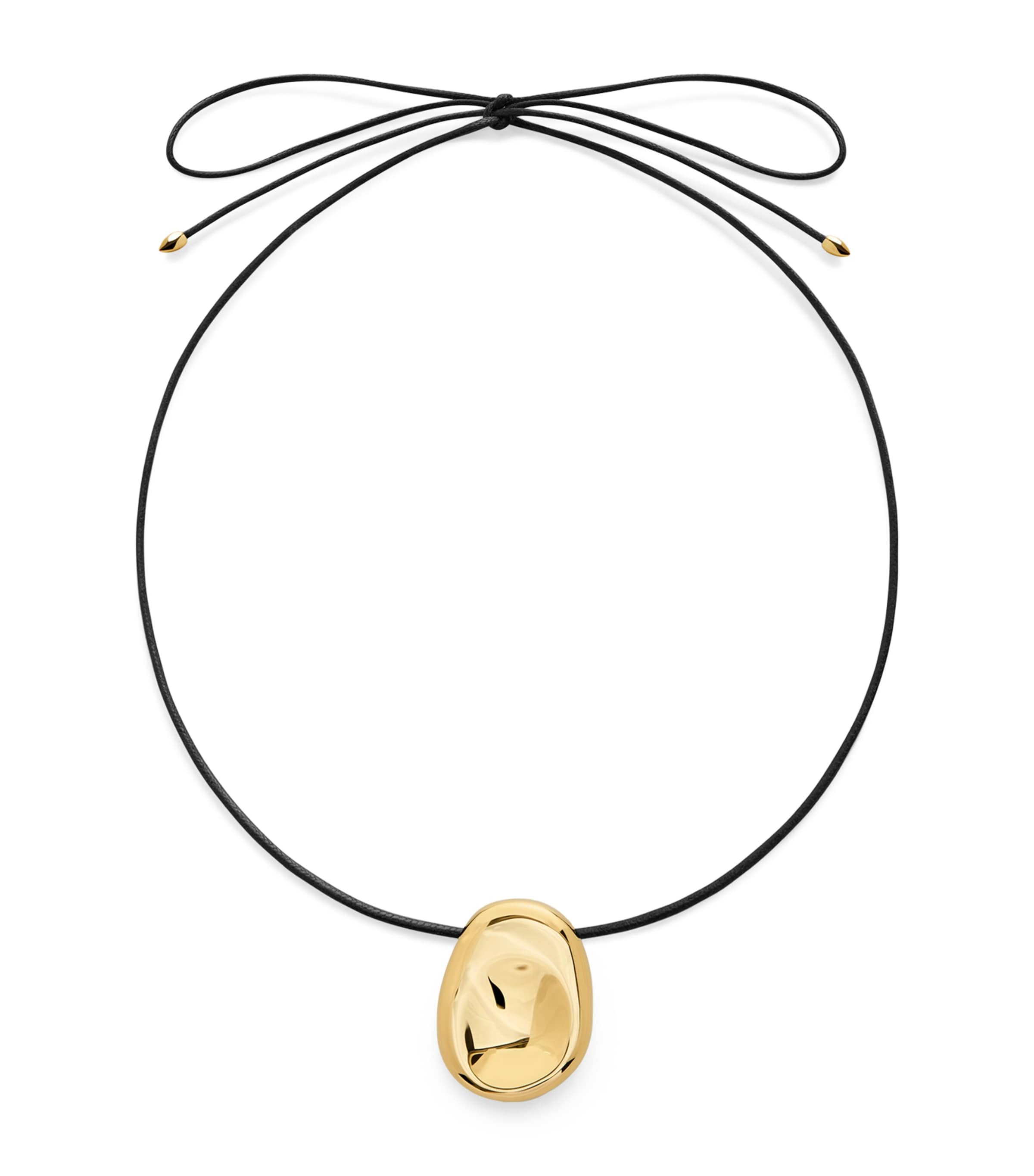 Monica Vinader Gold Vermeil Aria Cord Necklace Gold Vermeil Image 1