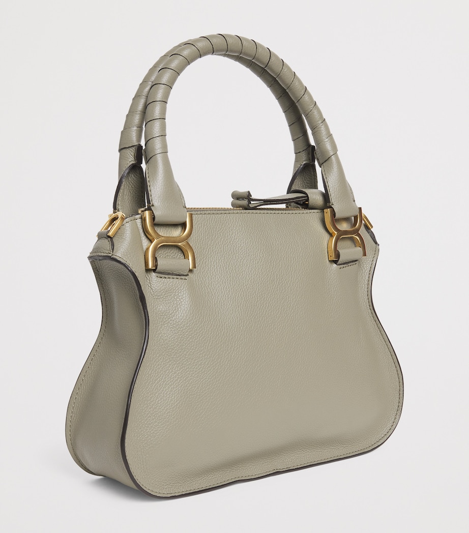 Small Leather Marcie Top-Handle Bag ALOE GREEN Image 2