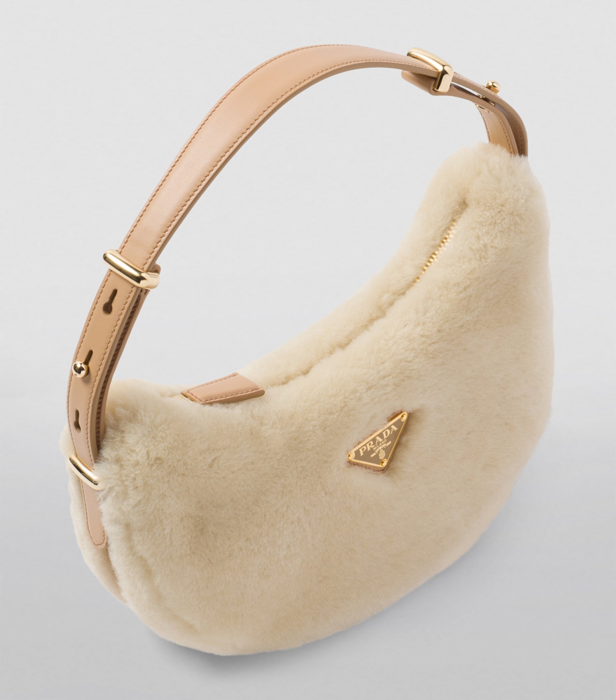 Arqué Shearling Shoulder Bag F03KL Image 2