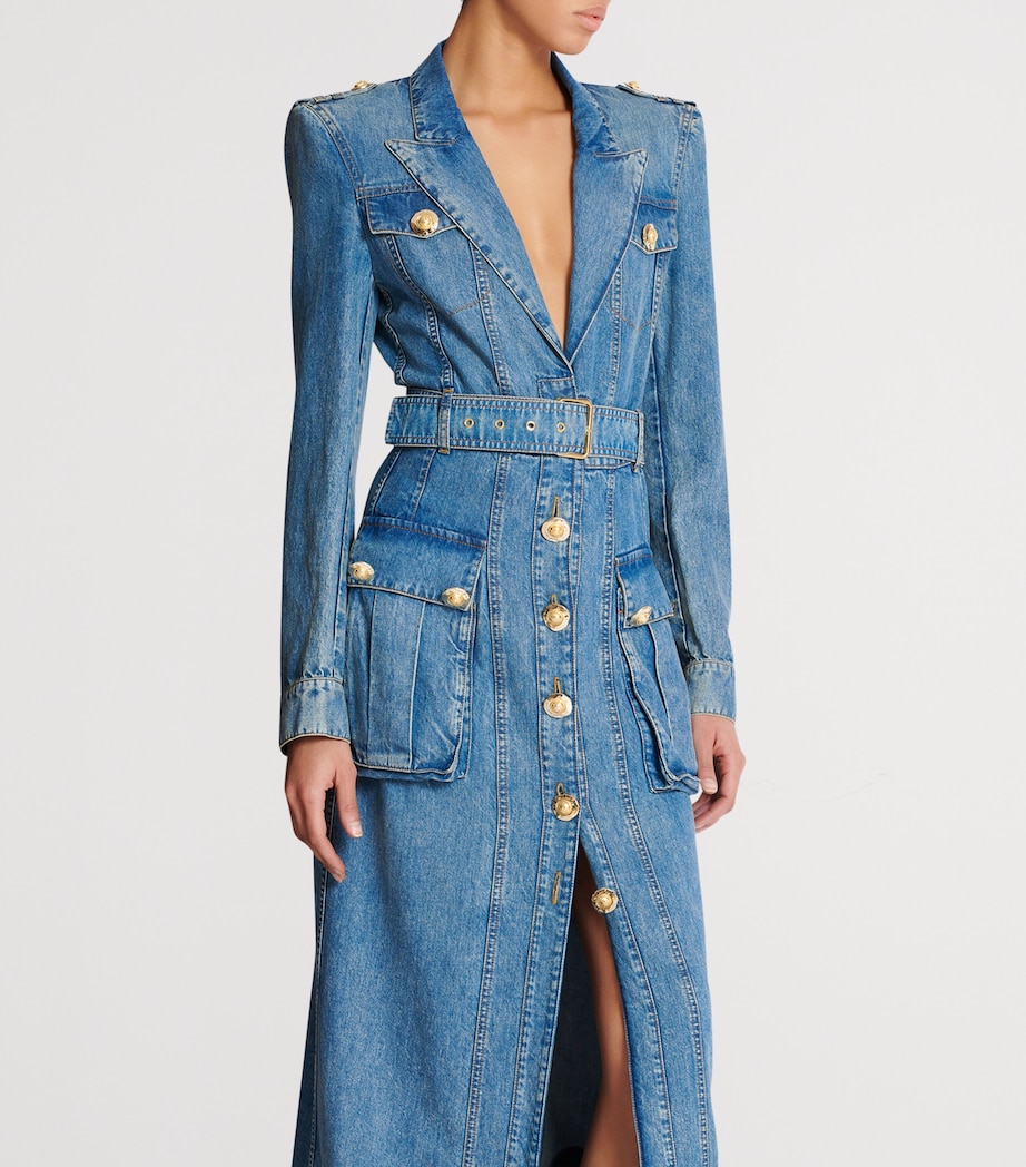 Denim Belted Maxi Dress 6AW BLEU JEAN Image 3