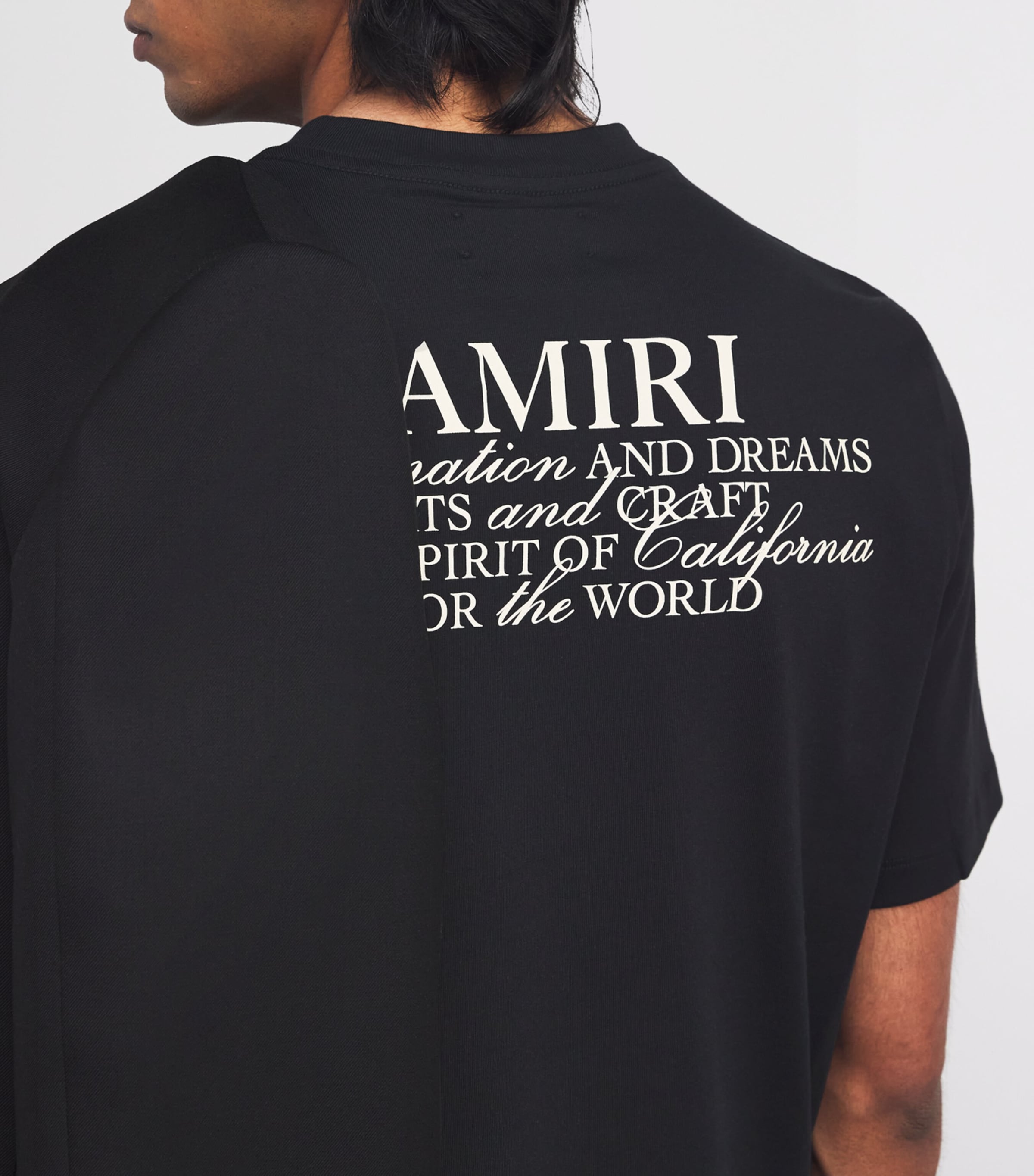 ★関税込★ AMIRI SPIRIT Tシャツ ブラック AMIRI Cotton Spirit Logo T-Shirt | Harrods US