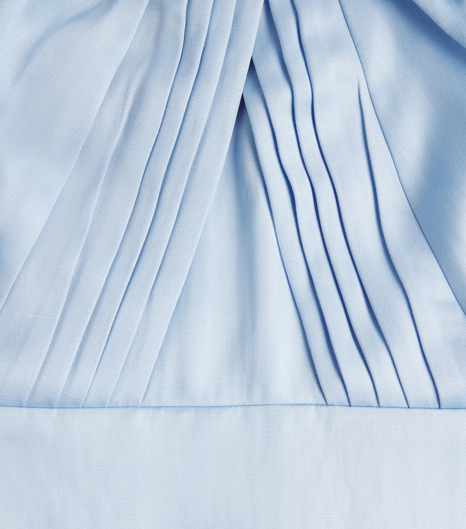 Sandro Paris Womens Satin Maxi Dress Blue Sky Image 6