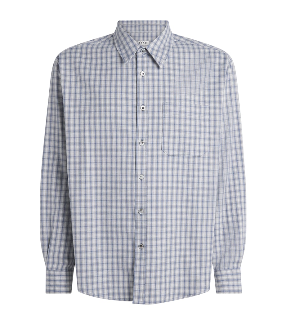 Coor Mens Check Shirt Light Blue Image 1