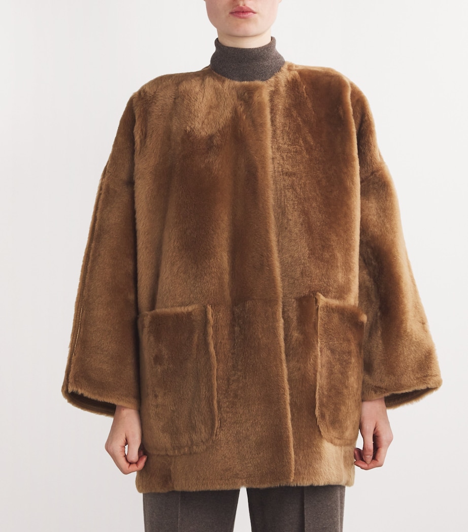 Shearling Reversible Jacket TOBACCO Image 3