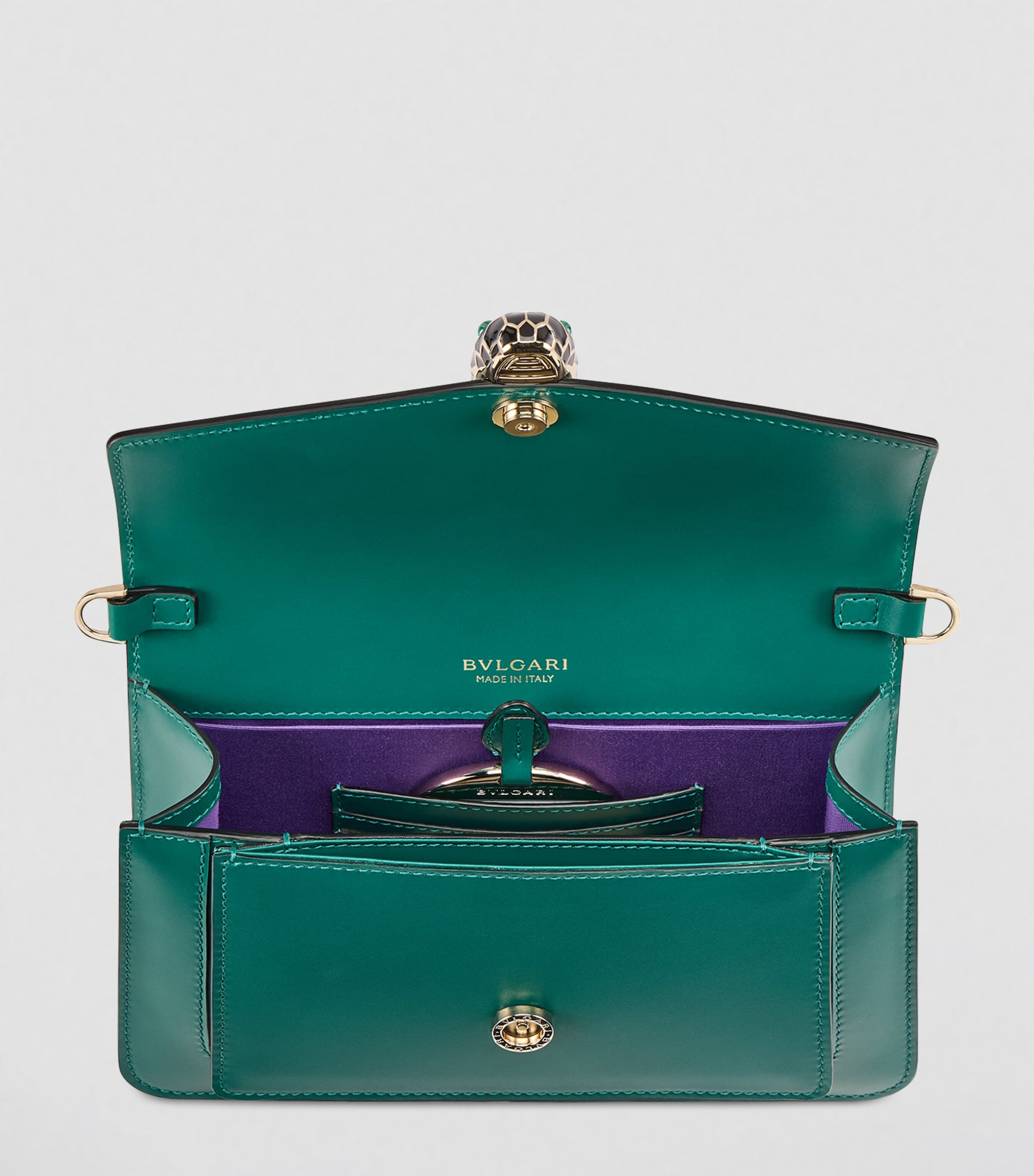 Bvlgari Leather Serpenti Forever East-West Shoulder Bag