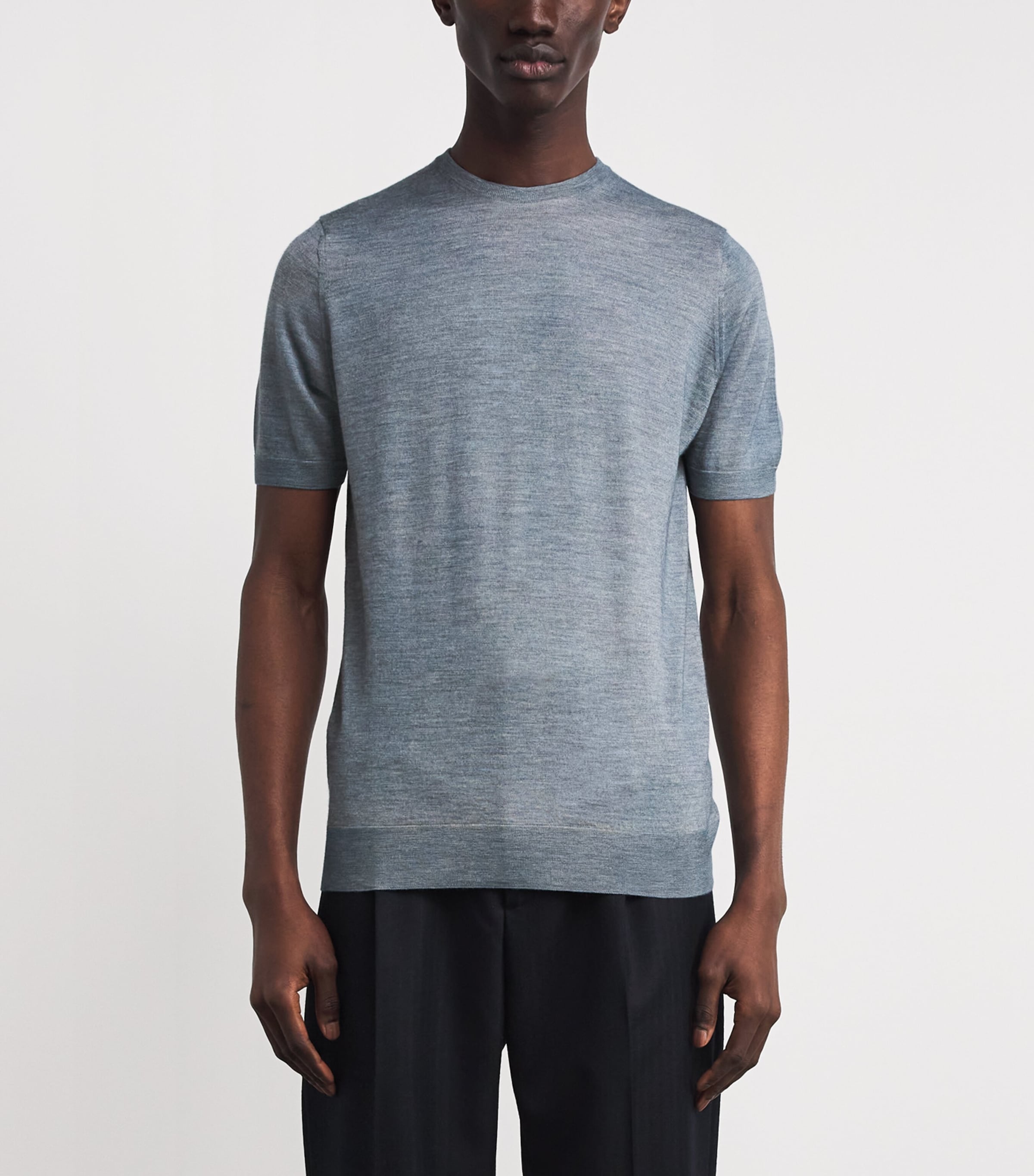 Cashmere-Silk T-Shirt 3 SKY GRET Image 3