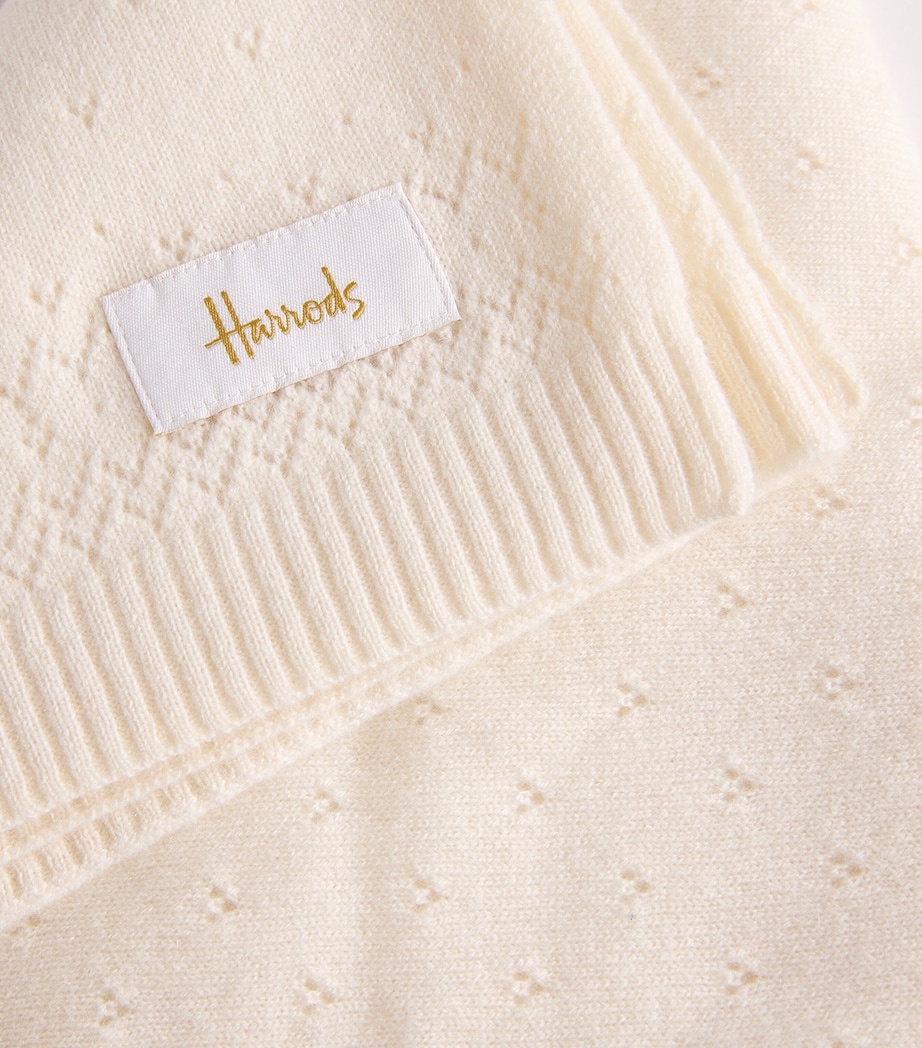 Harrods Cashmere Shawl Ivory Image 3