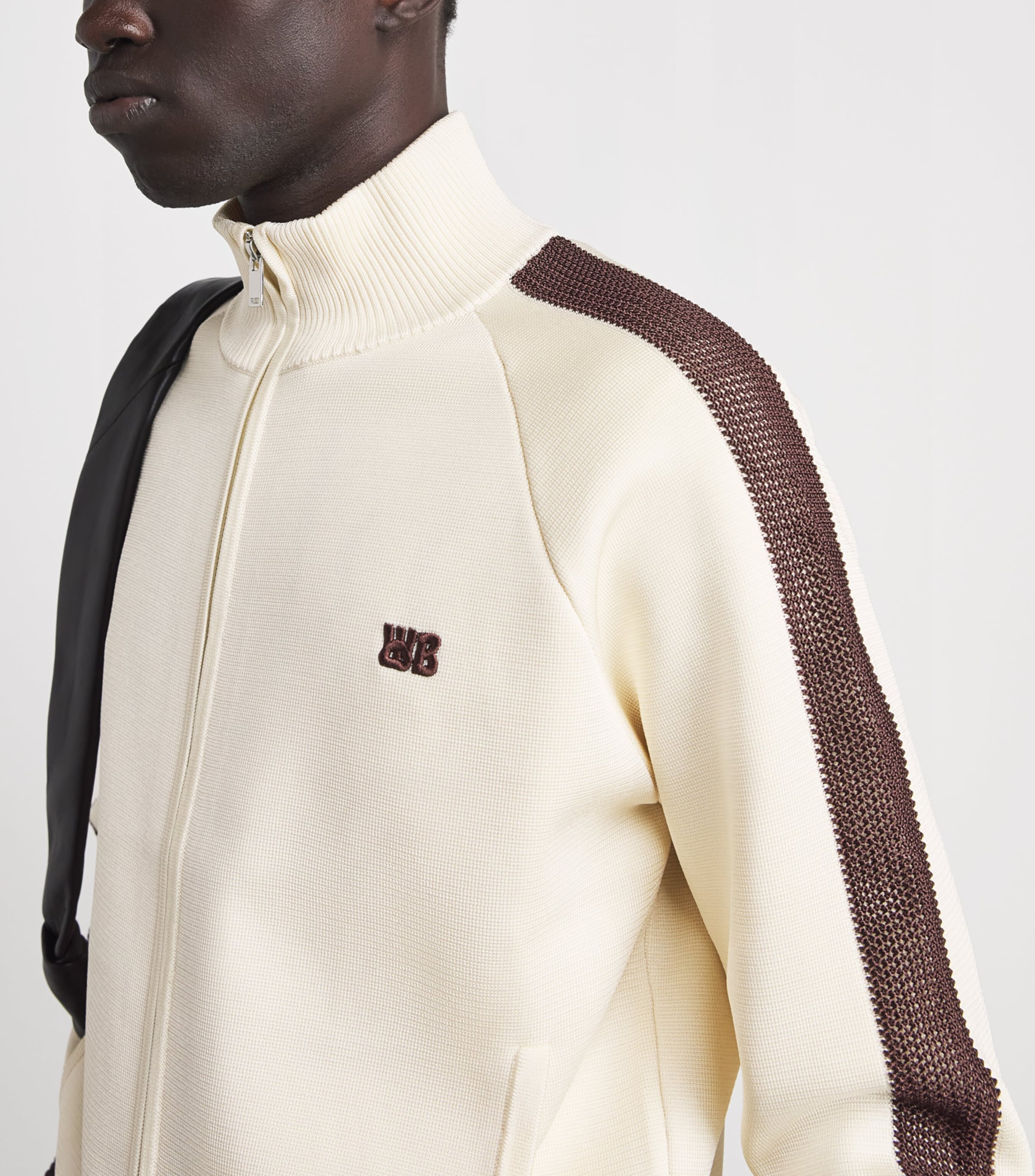 Wales Bonner Mens Knitted Tide Track Jacket Ivory Image 3