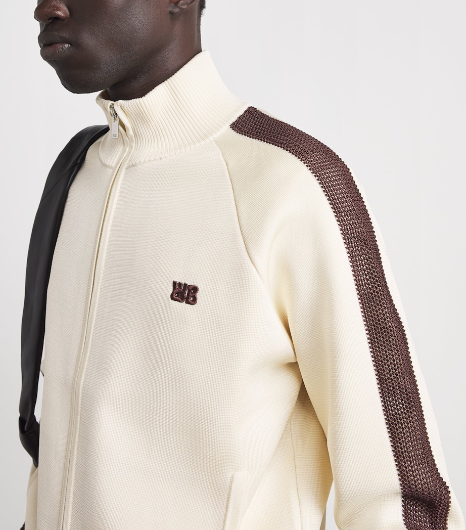 Wales Bonner Mens Knitted Tide Track Jacket Ivory Image 3