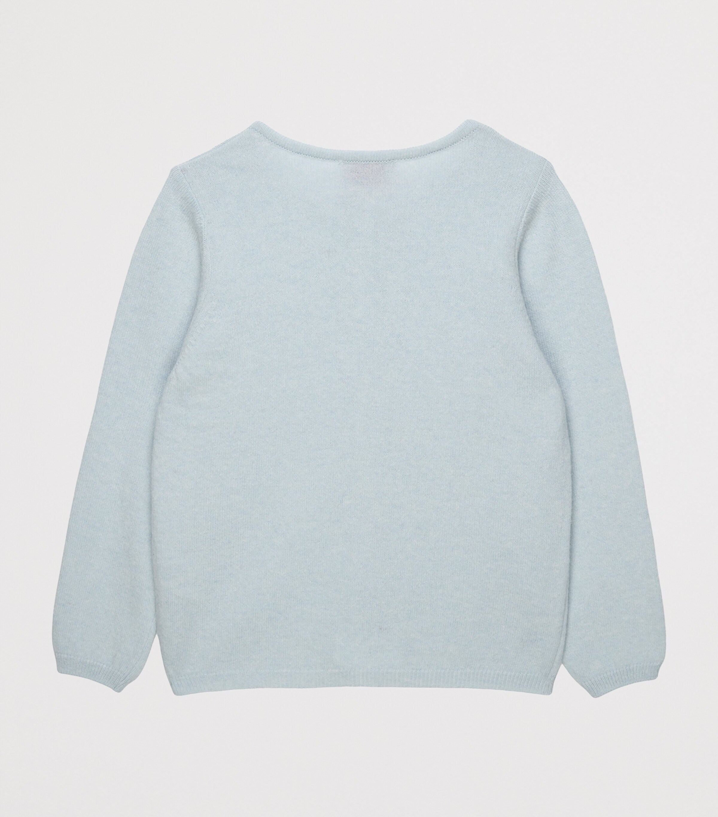 Trotters Velvet Bow Cardigan (2-5 Years) Pale Blue Image 2