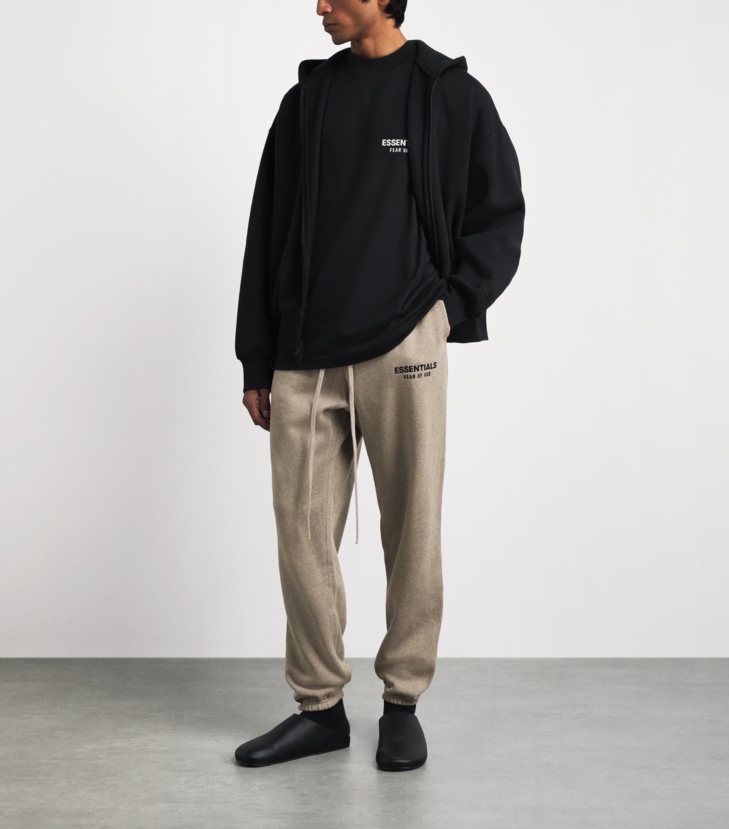 FEAR OF GOD ESSENTIALS Grey Classic Logo Sweatpants | Harrods UK
